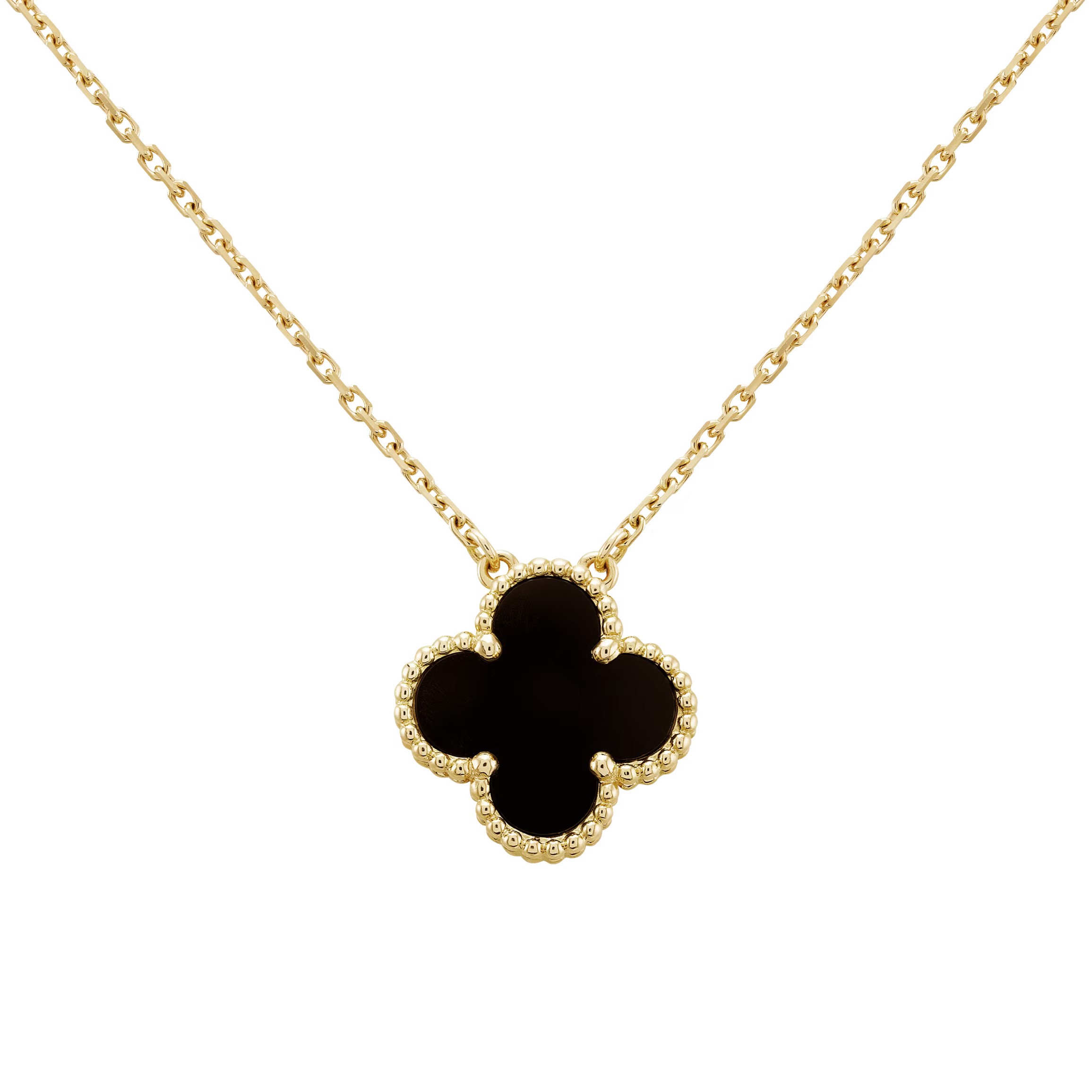 DÂY CHUYỀN VAN CLEEF & ARPELS VINTAGE ALHAMBRA NECKLACE PENDANT IN GOLD VCARA45800 5