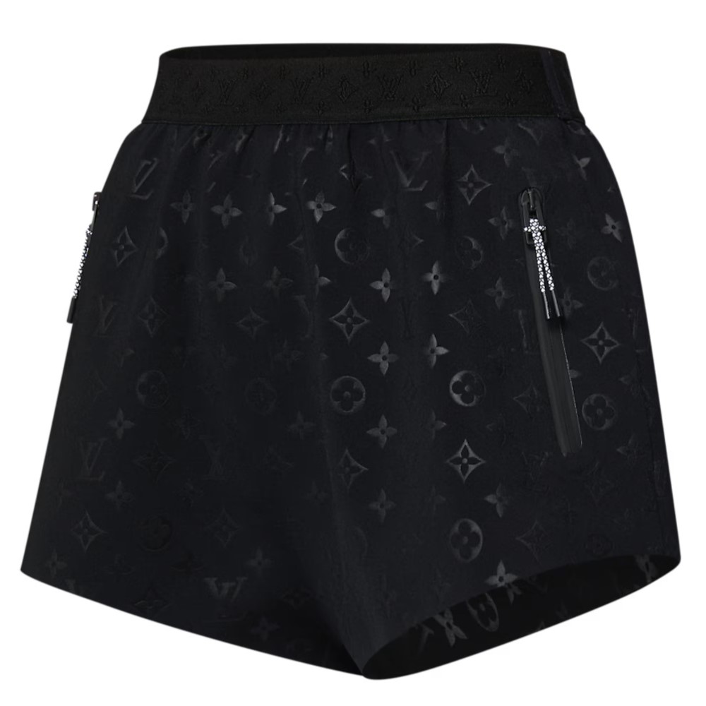Quần ngắn nữ LV Louis Vuitton Monogram Jogging Shorts Black 11