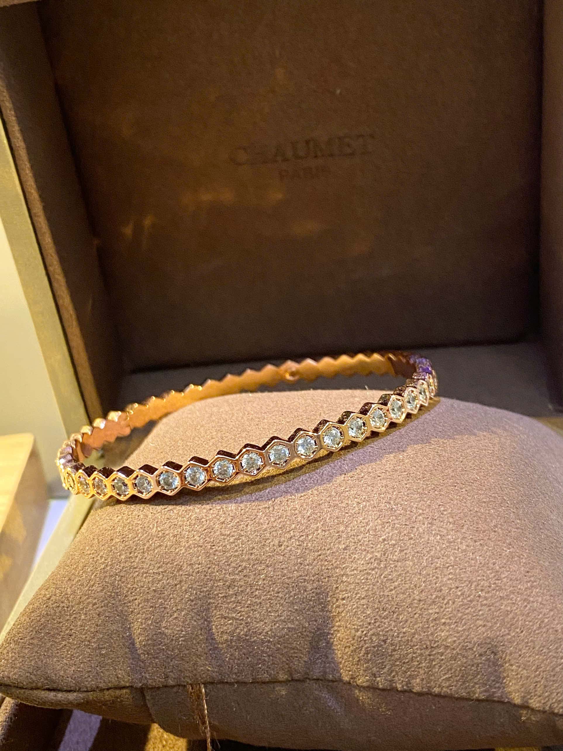 Vòng Bee de Chaumet Bracelet Rose Gold Diamonds 8
