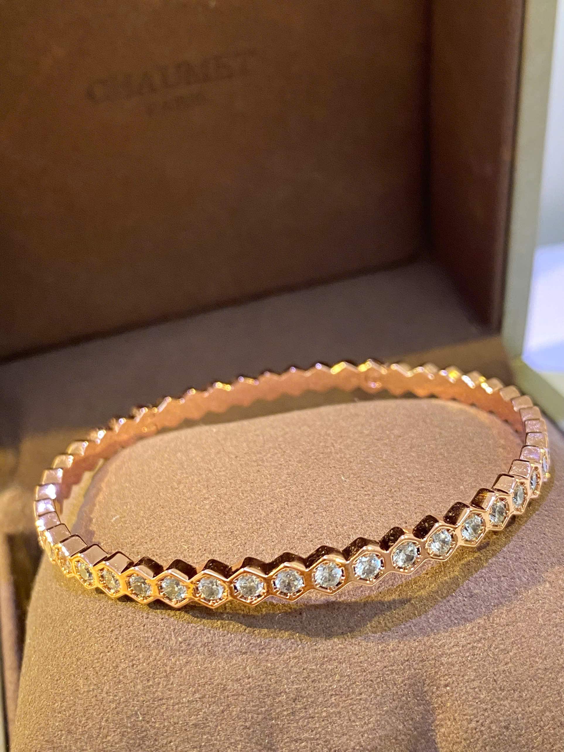 Vòng Bee de Chaumet Bracelet Rose Gold Diamonds 14