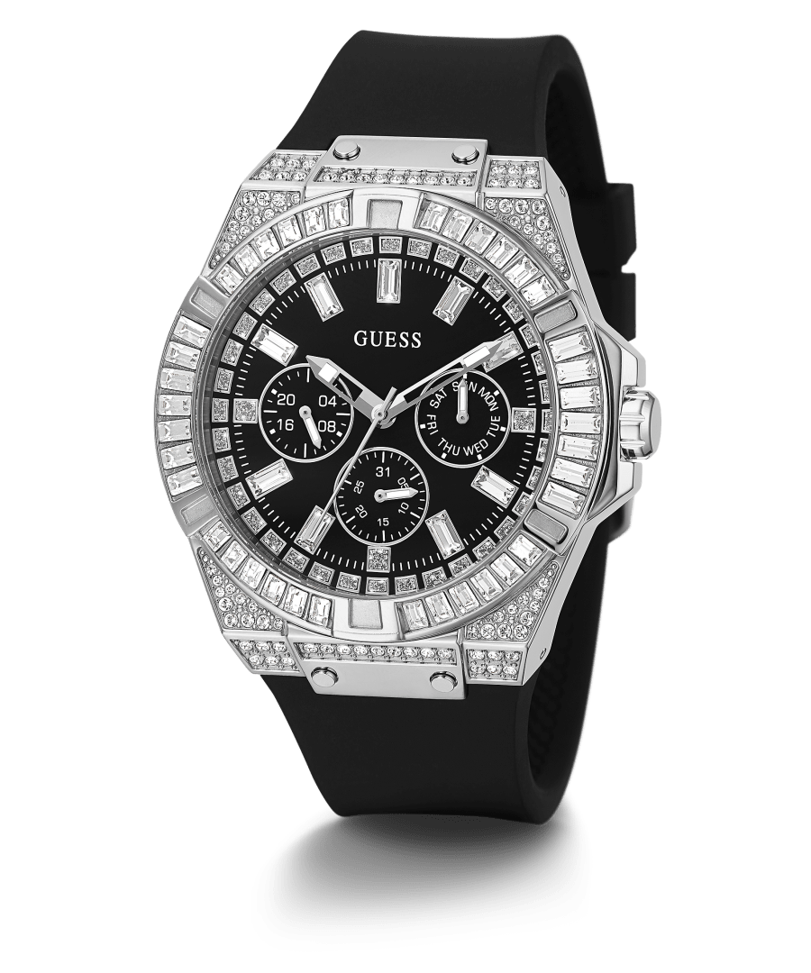 ĐỒNG HỒ NAM DÂY SILICON GUESS BLACK STRAP 6