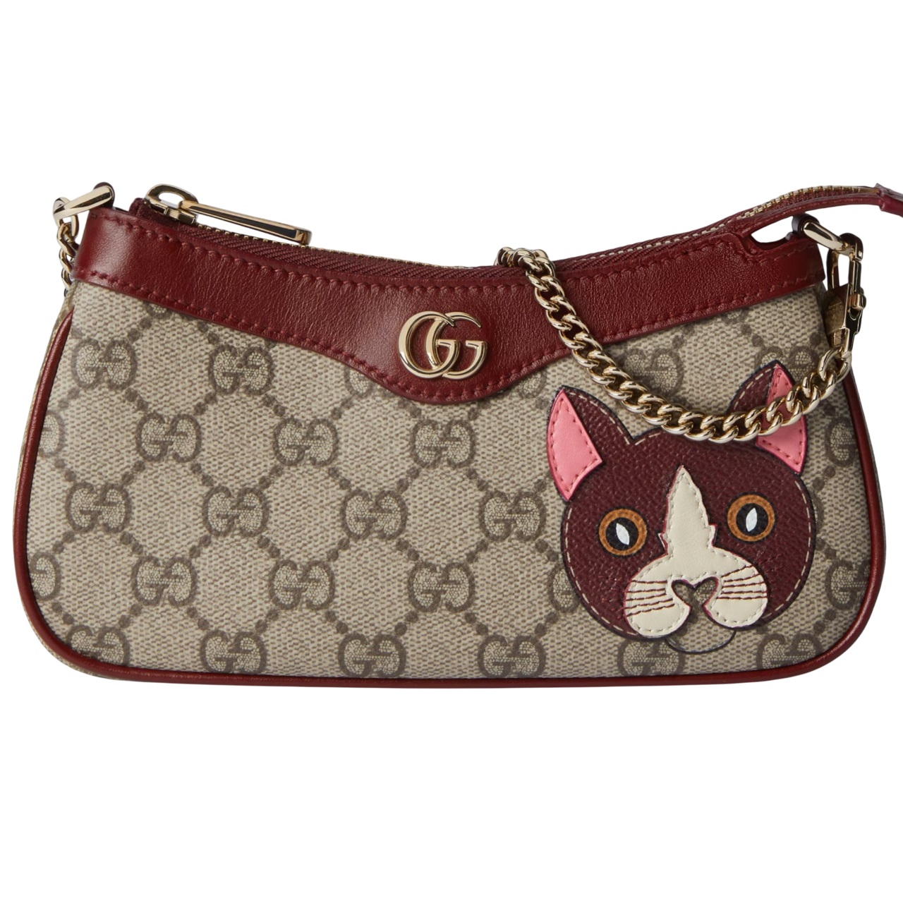 Túi xách nữ Gucci GG Mini Bag With Cat Detail 5