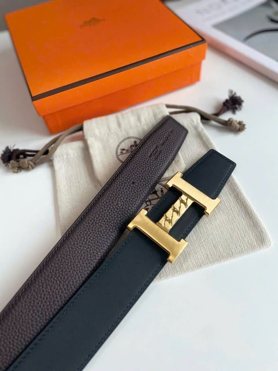 Thắt lưng Hermes H Belt Buckle Reversible Leather Strap 38mm Beltkit 3