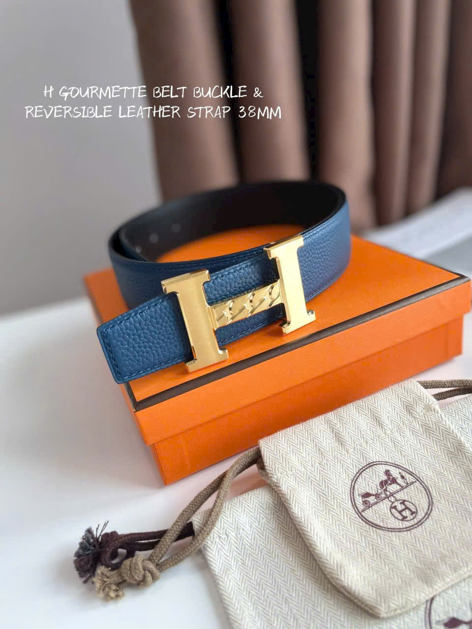 Thắt lưng Hermes H Belt Buckle Reversible Leather Strap 38mm Beltkit 4