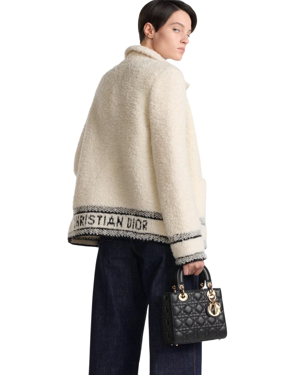 Túi Dior Small Lady Dior My ABCDior Bag Black Cannage Lambskin 5
