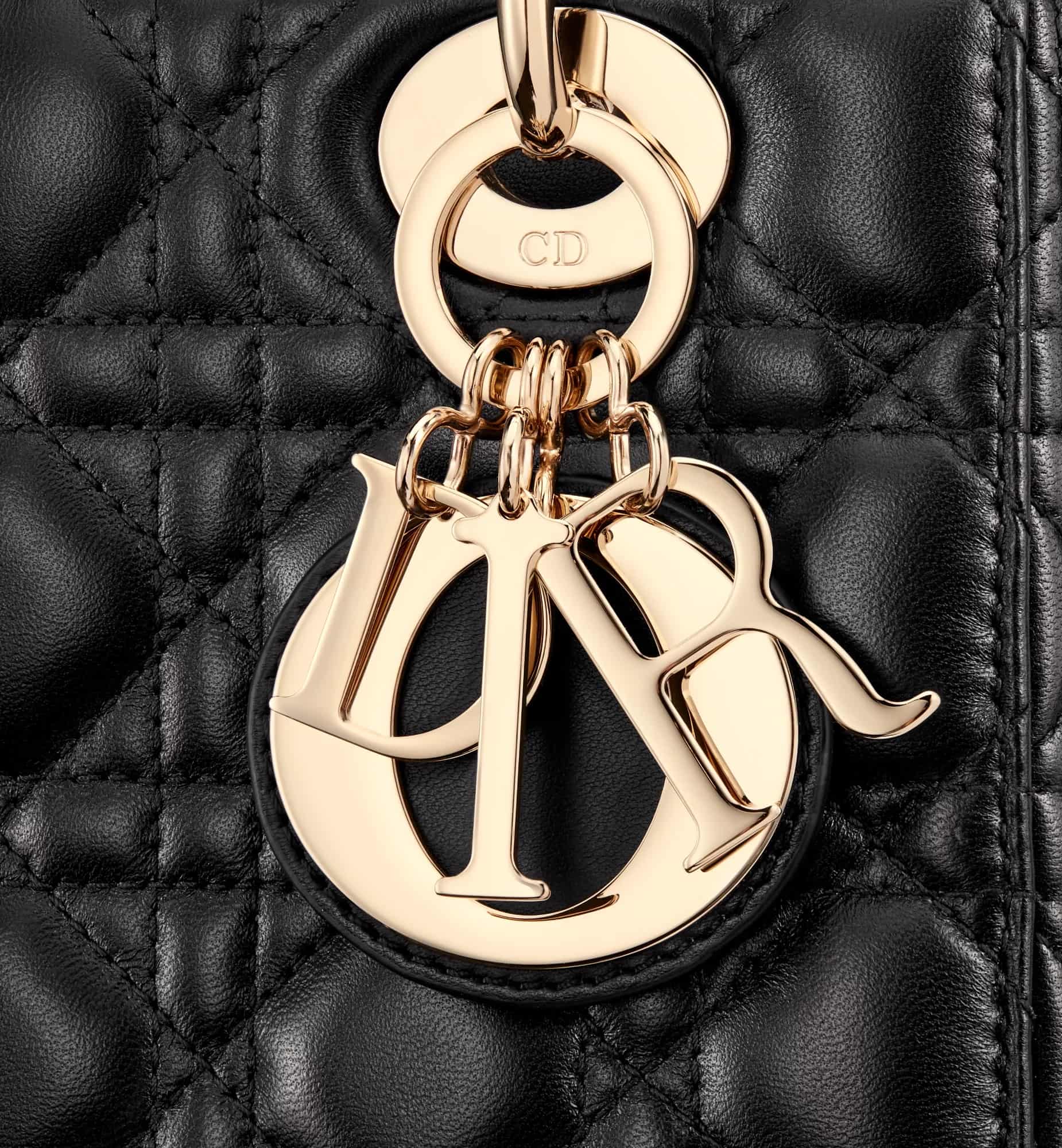 Túi Dior Small Lady Dior My ABCDior Bag Black Cannage Lambskin 6
