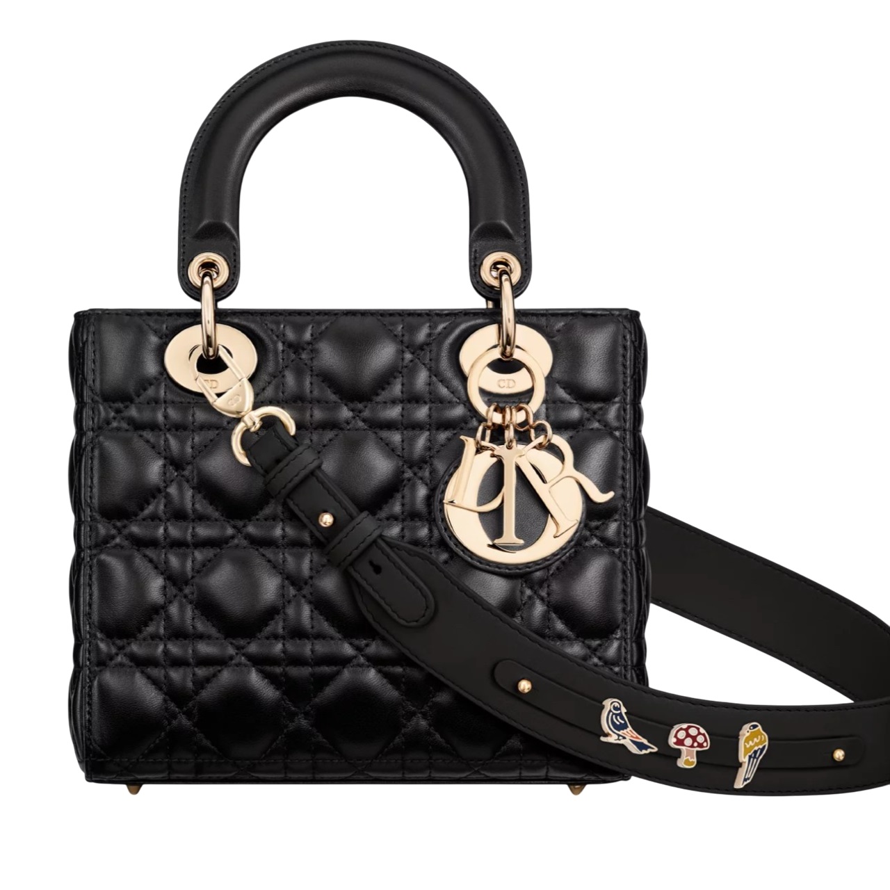 Túi Dior Small Lady Dior My ABCDior Bag Black Cannage Lambskin 7