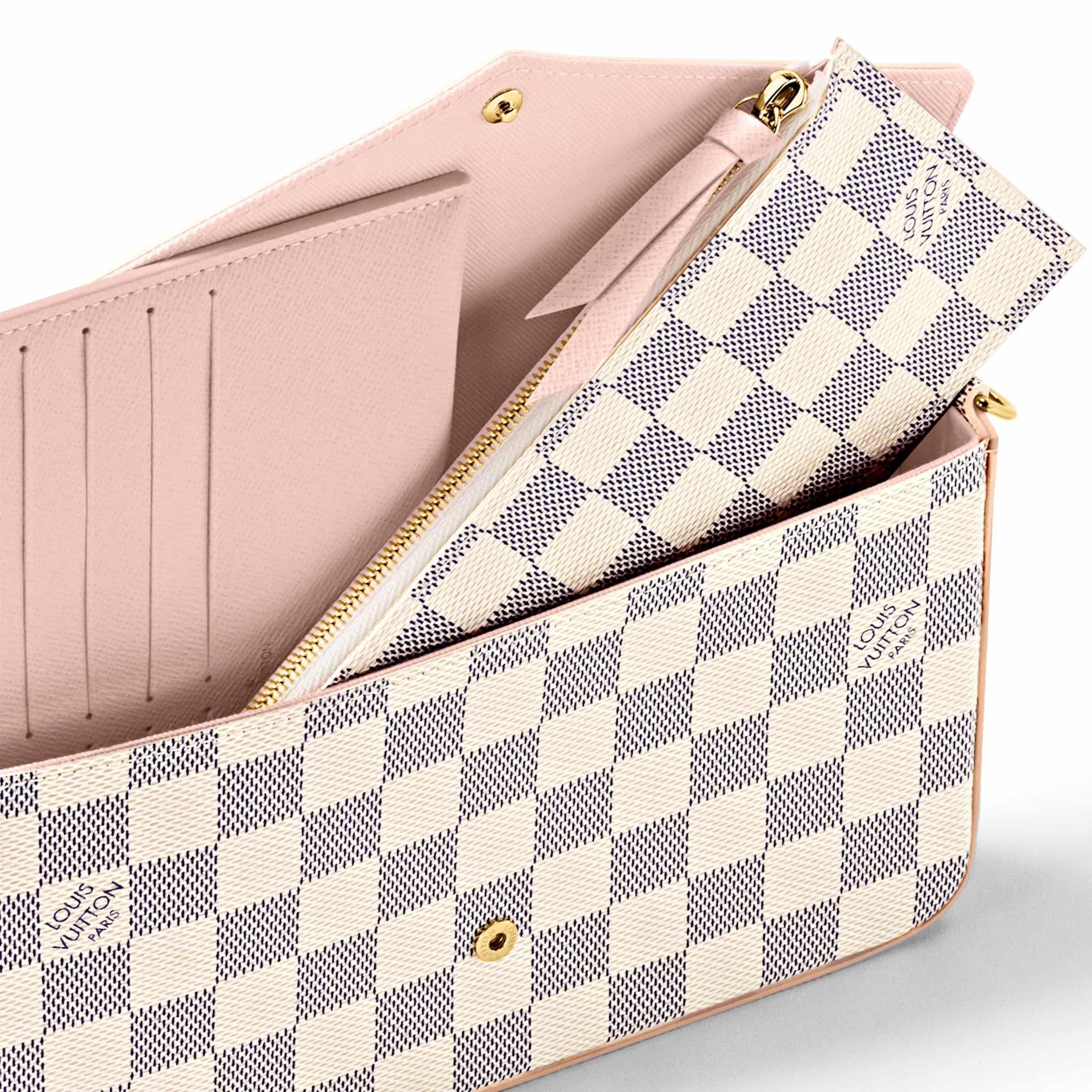 Túi LV nữ Louis Vuitton Félicie Pochette Damier Azur Canvas N40491 4