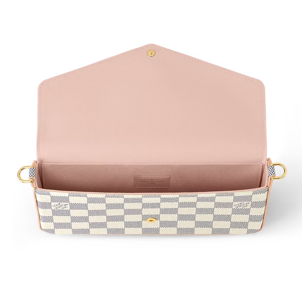 Túi LV nữ Louis Vuitton Félicie Pochette Damier Azur Canvas N40491 3