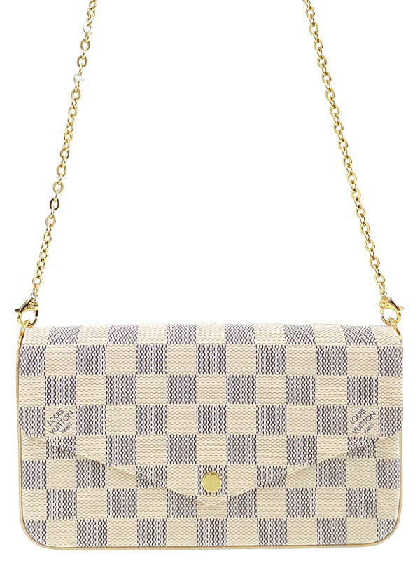 Túi LV nữ Louis Vuitton Félicie Pochette Damier Azur Canvas N40491 8