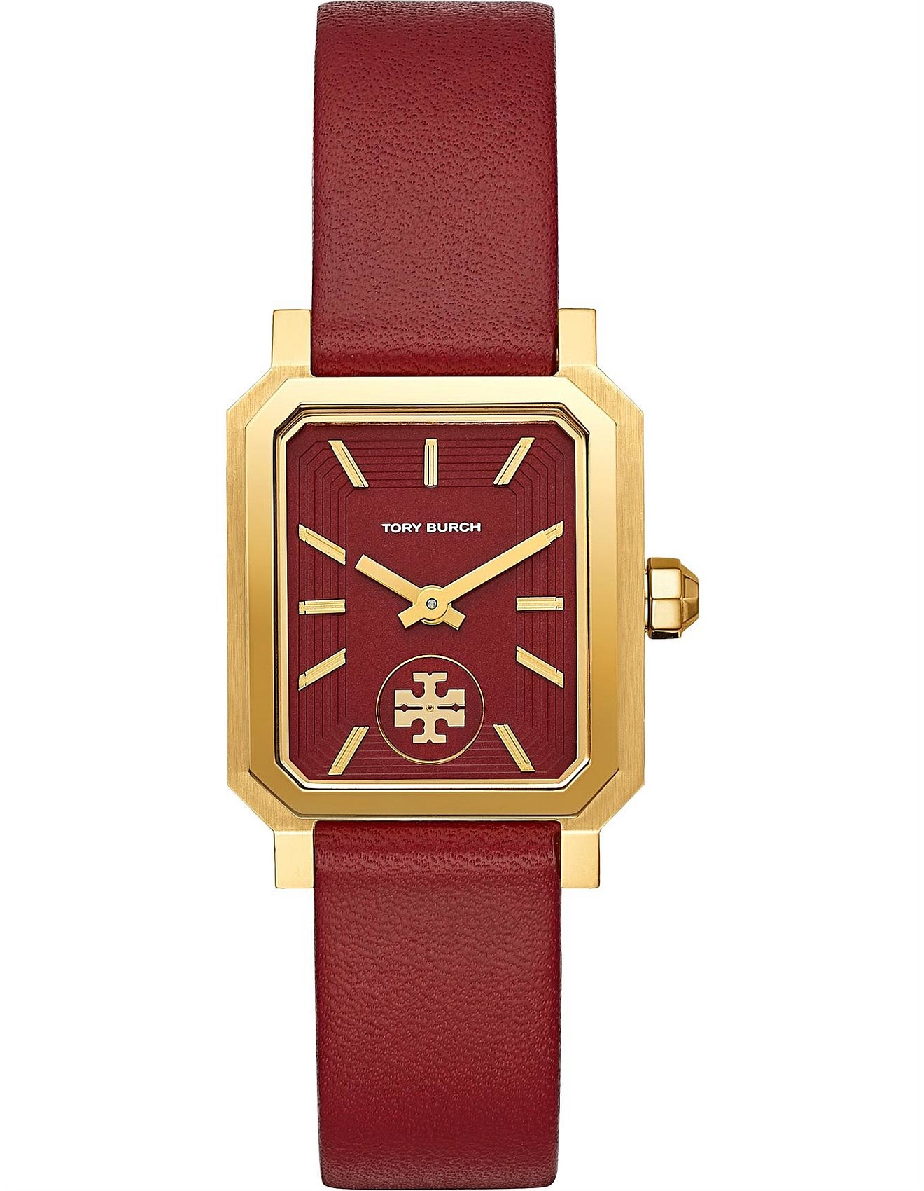 Đồng hồ Tory Burch Robinson Womens Quartz Watch with Red Dial and Red Leather Strap TBW1505 8