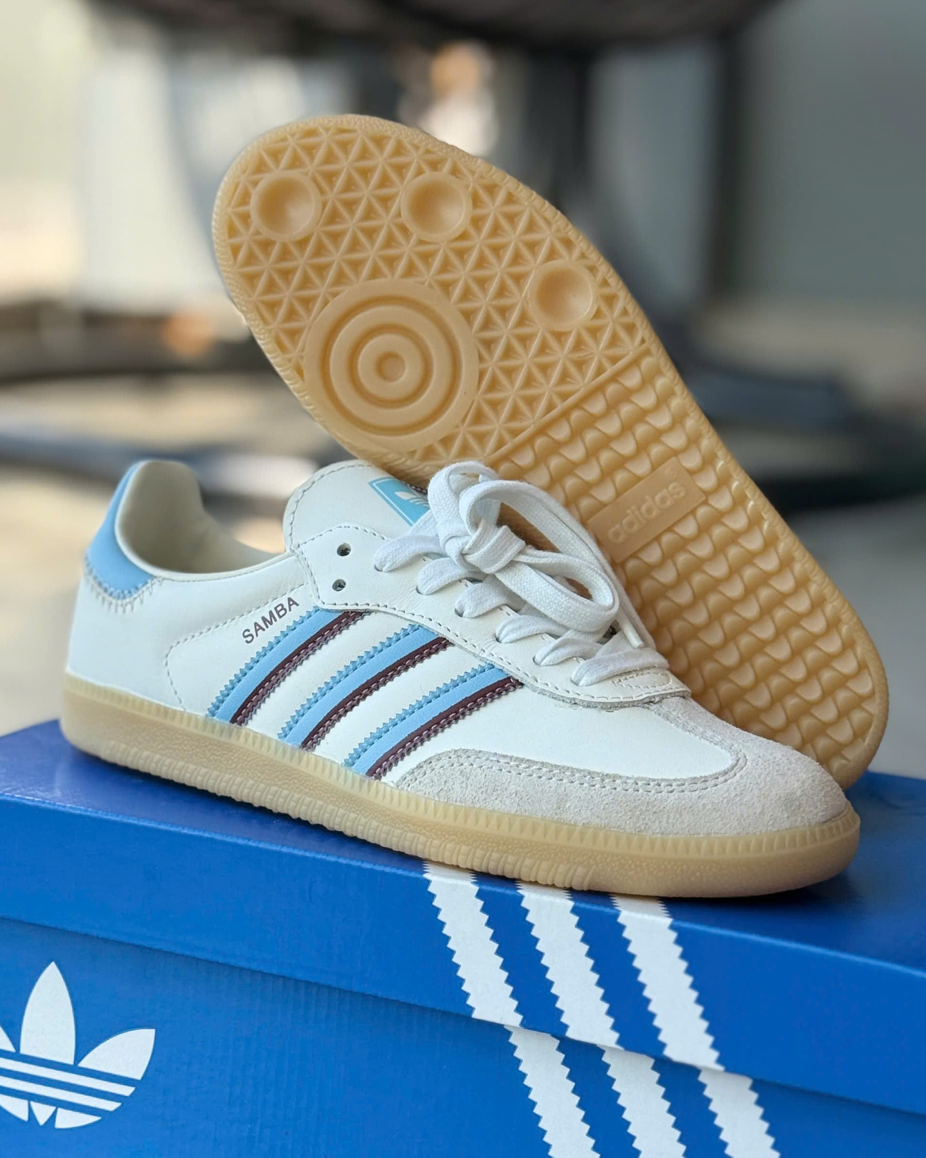 Giày Adidas Samba OG Shoes Wonder White Clear Sky JS5041 11