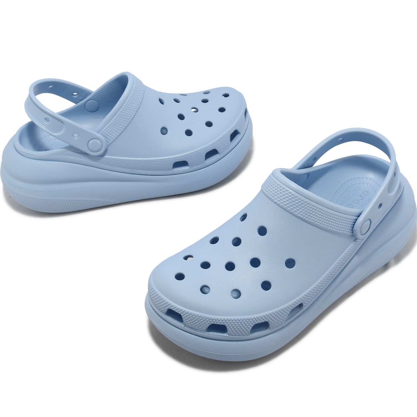 Giày Crocs Classic Crush Shimmer Clog Women Sandal Blue Calcite 2