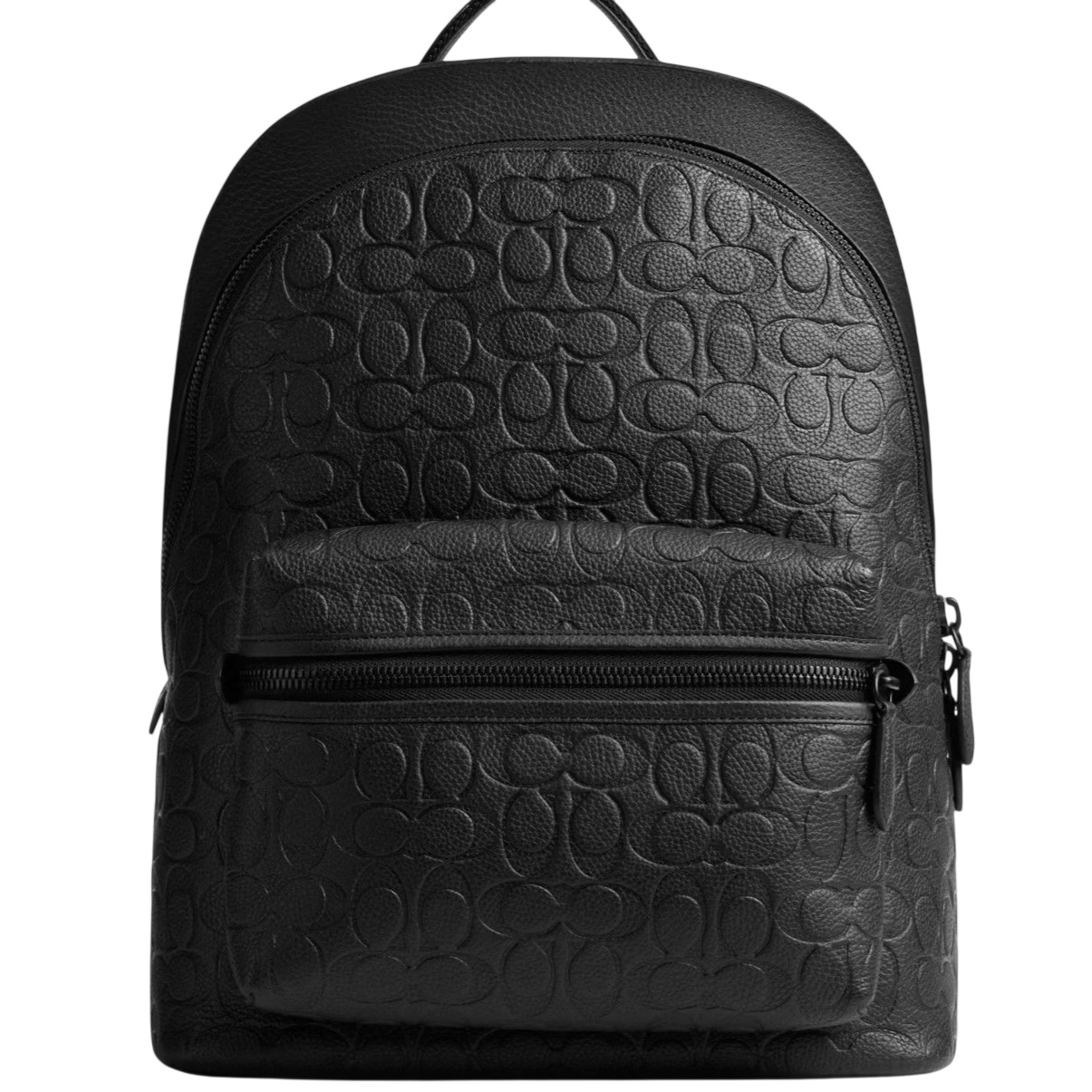 Balo Coach Charter Backpack In Signature Leather Black CP117 2