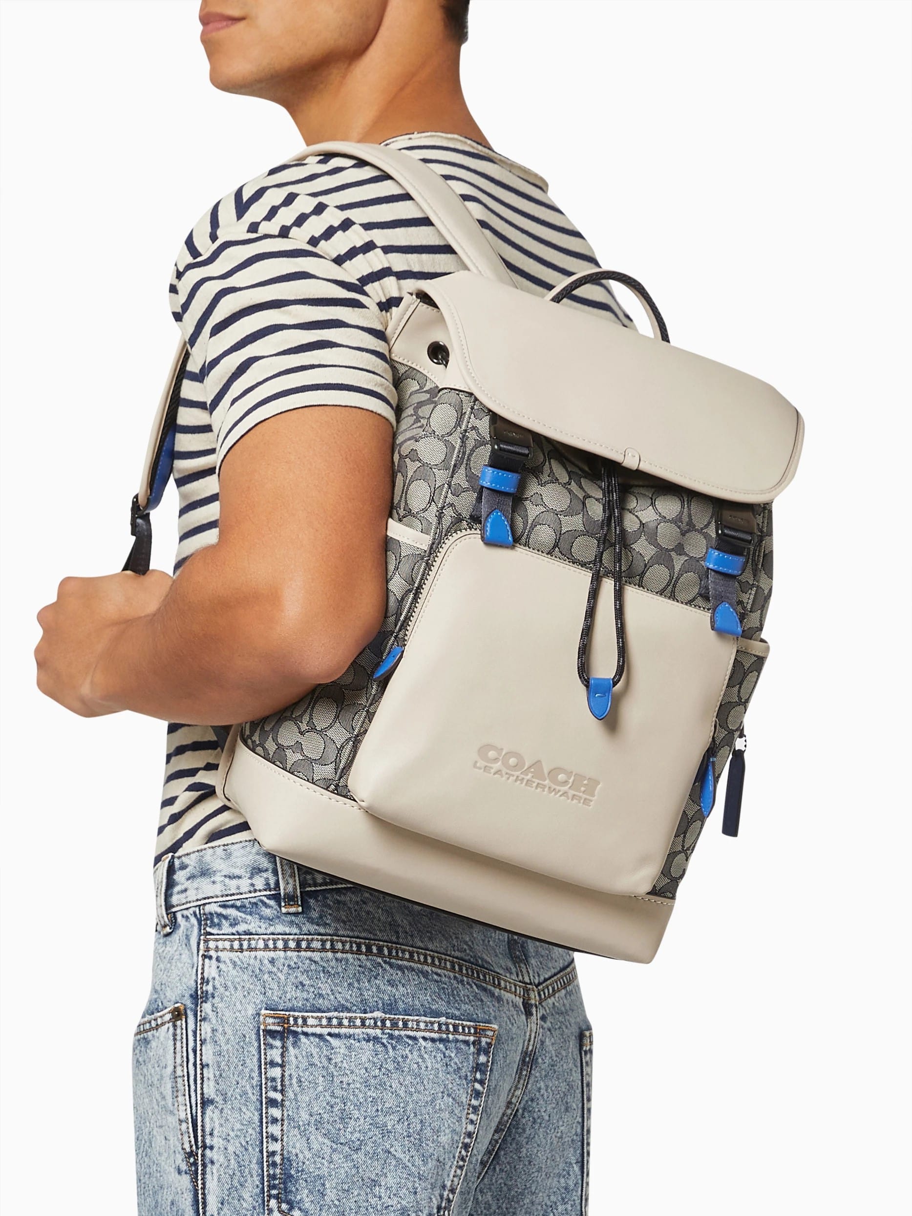 BALO NAM COACH LEAGUE FLAP BACKPACK IN SIGNATURE JACQUARD C9581 2