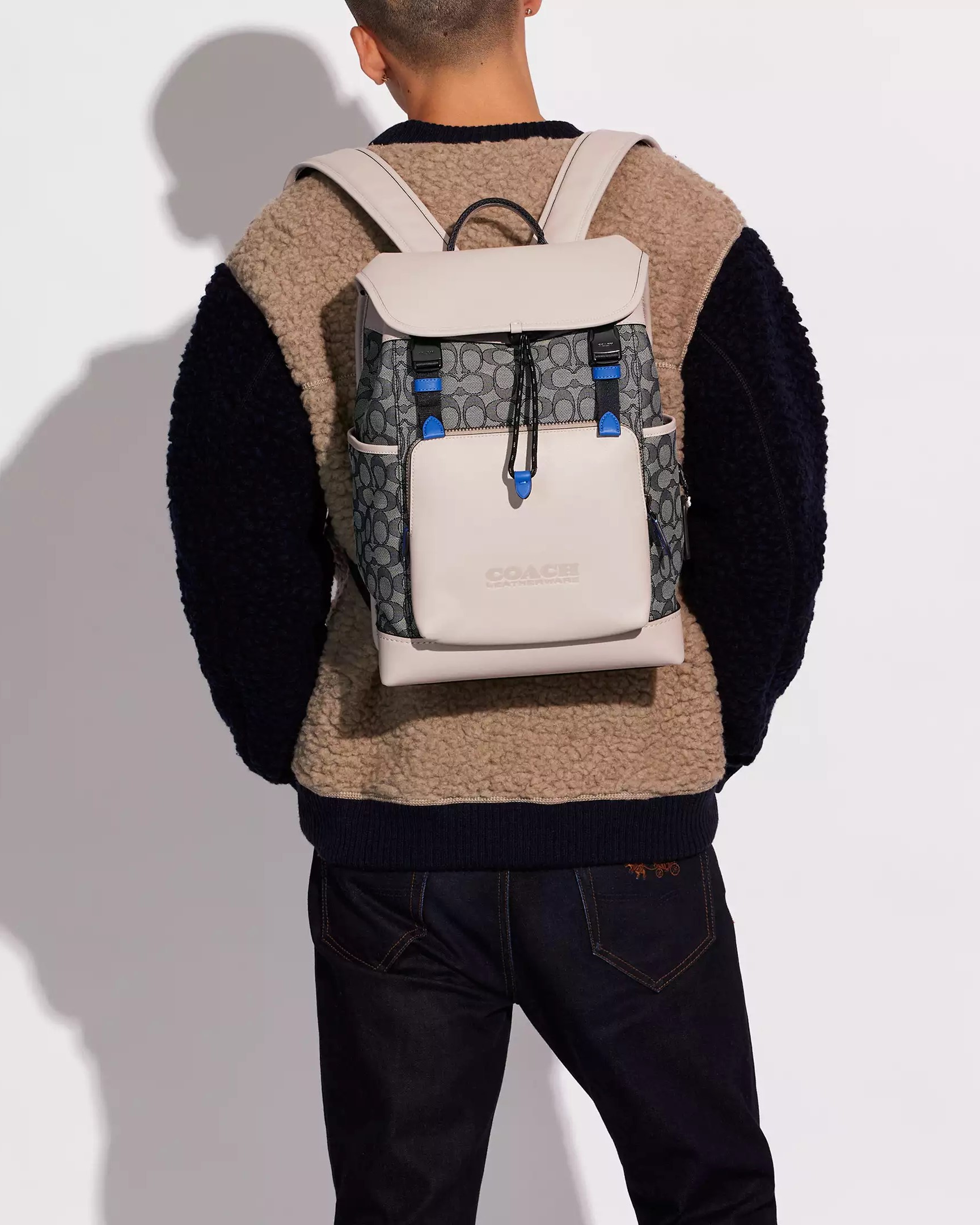 BALO NAM COACH LEAGUE FLAP BACKPACK IN SIGNATURE JACQUARD C9581 7