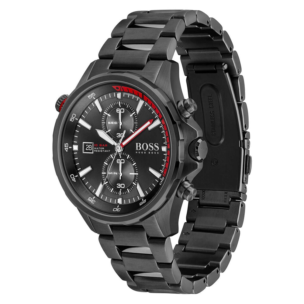 ĐỒNG HỒ HUGO BOSS GLOBETROTTER BLACK CHRONOGRAPH MEN S WATCH 1513825 1