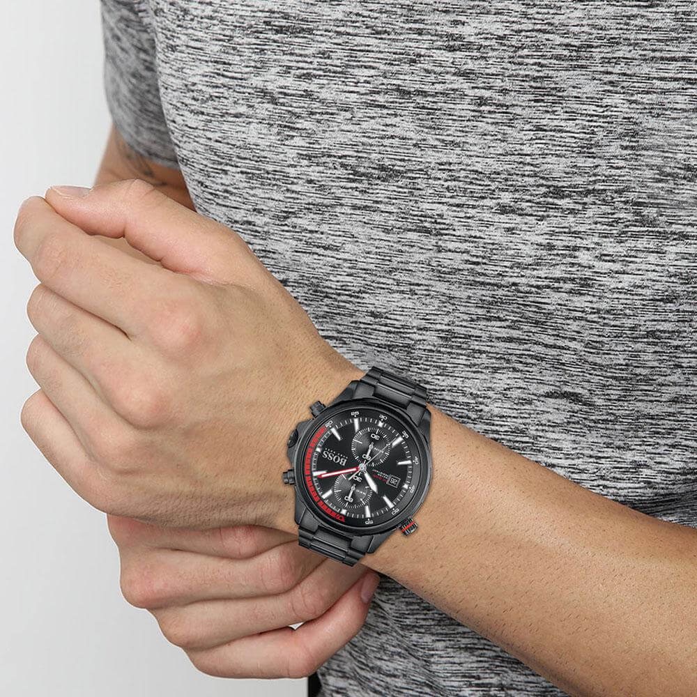 ĐỒNG HỒ HUGO BOSS GLOBETROTTER BLACK CHRONOGRAPH MEN S WATCH 1513825 3