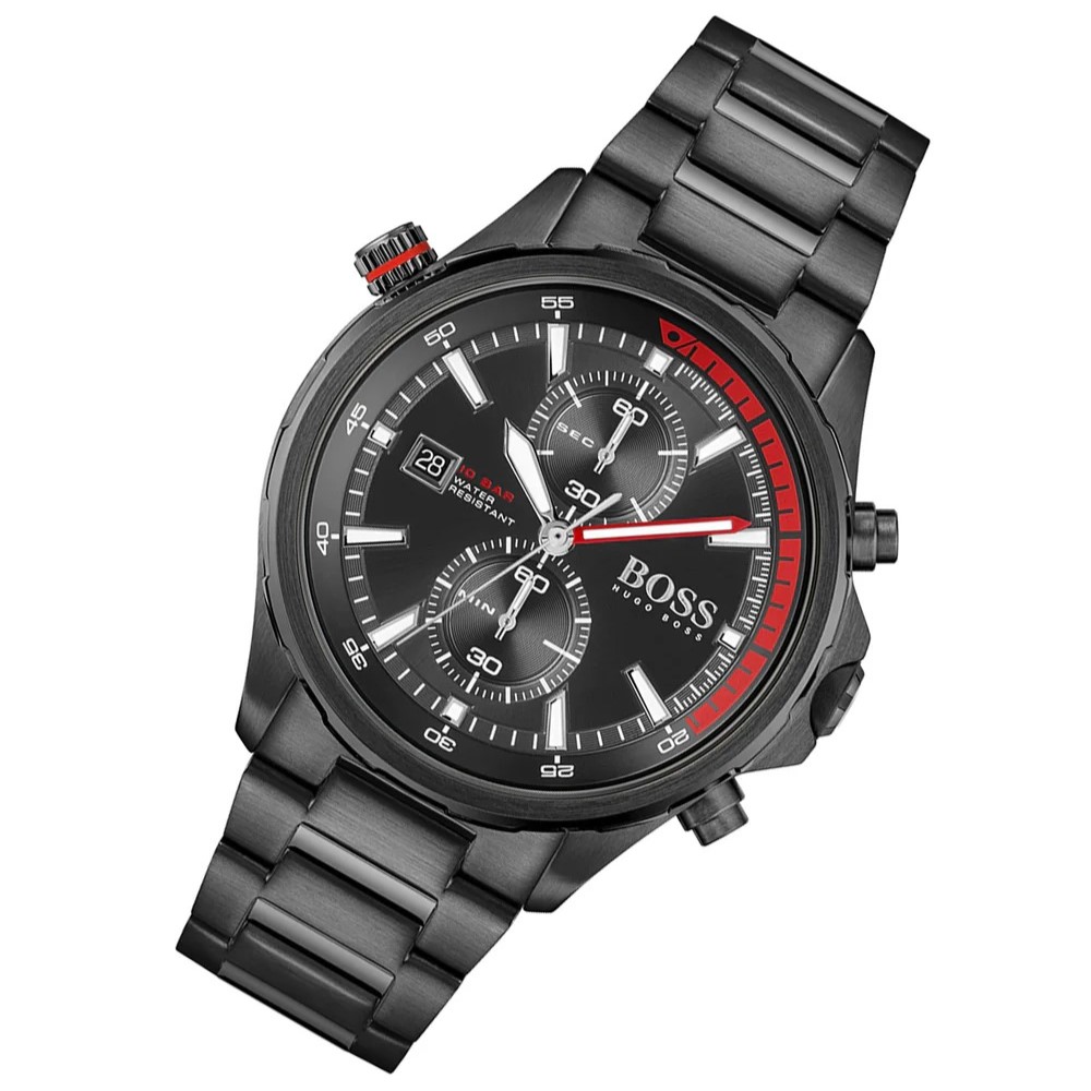 ĐỒNG HỒ HUGO BOSS GLOBETROTTER BLACK CHRONOGRAPH MEN S WATCH 1513825 6