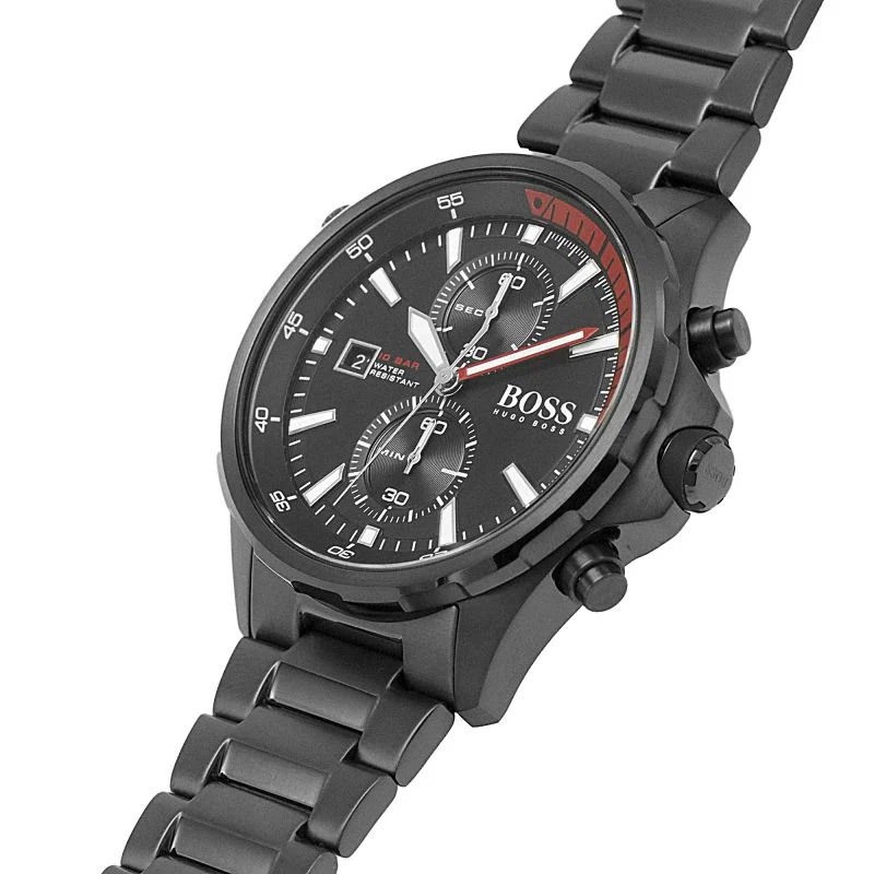 ĐỒNG HỒ HUGO BOSS GLOBETROTTER BLACK CHRONOGRAPH MEN S WATCH 1513825 8