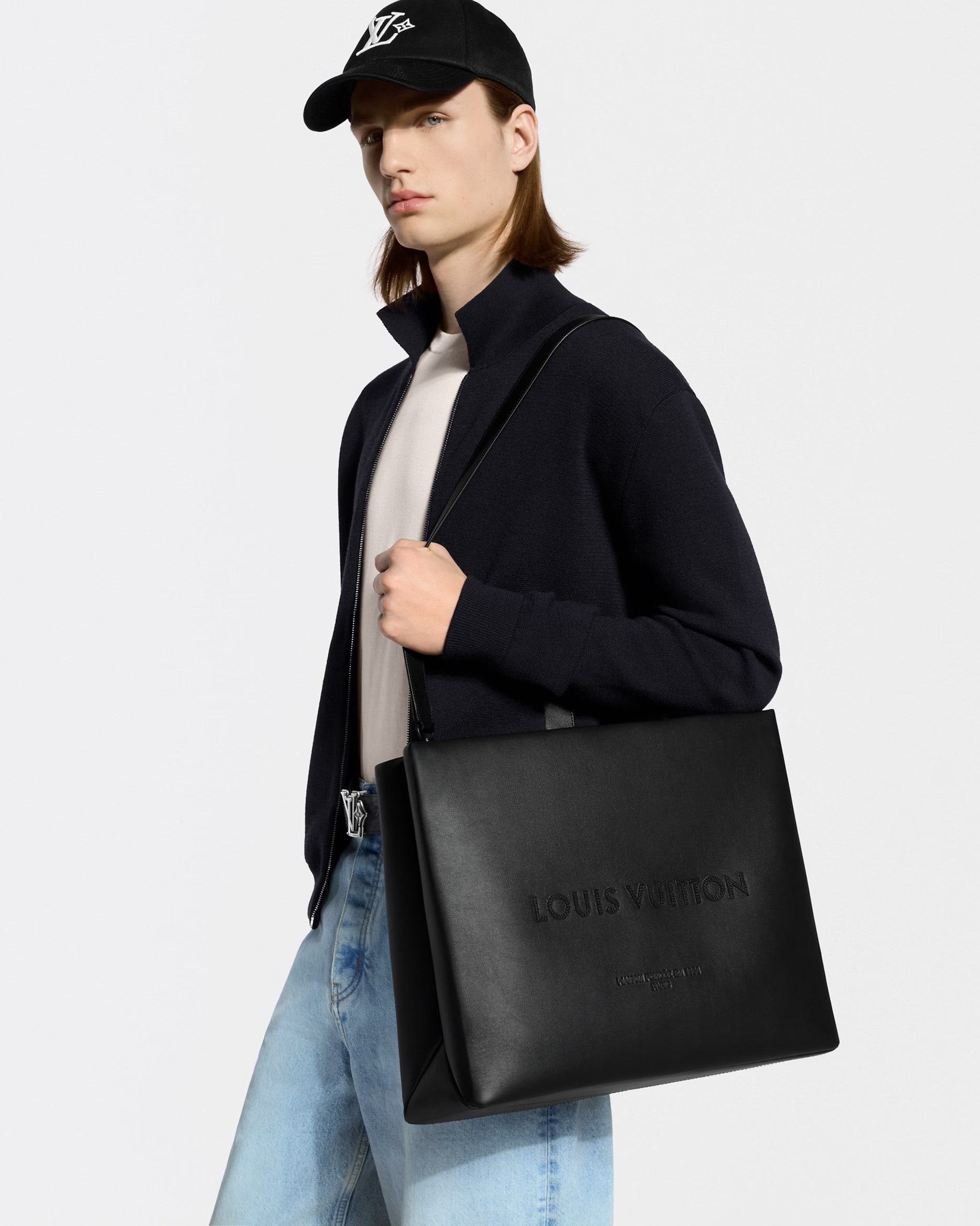 Túi xách Louis Vuitton Shopper Tote MM Black 5