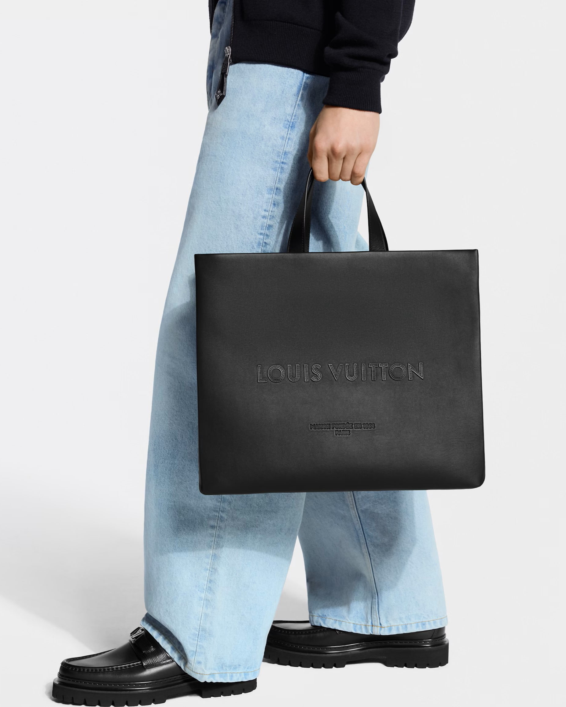 Túi xách Louis Vuitton Shopper Tote MM Black 7