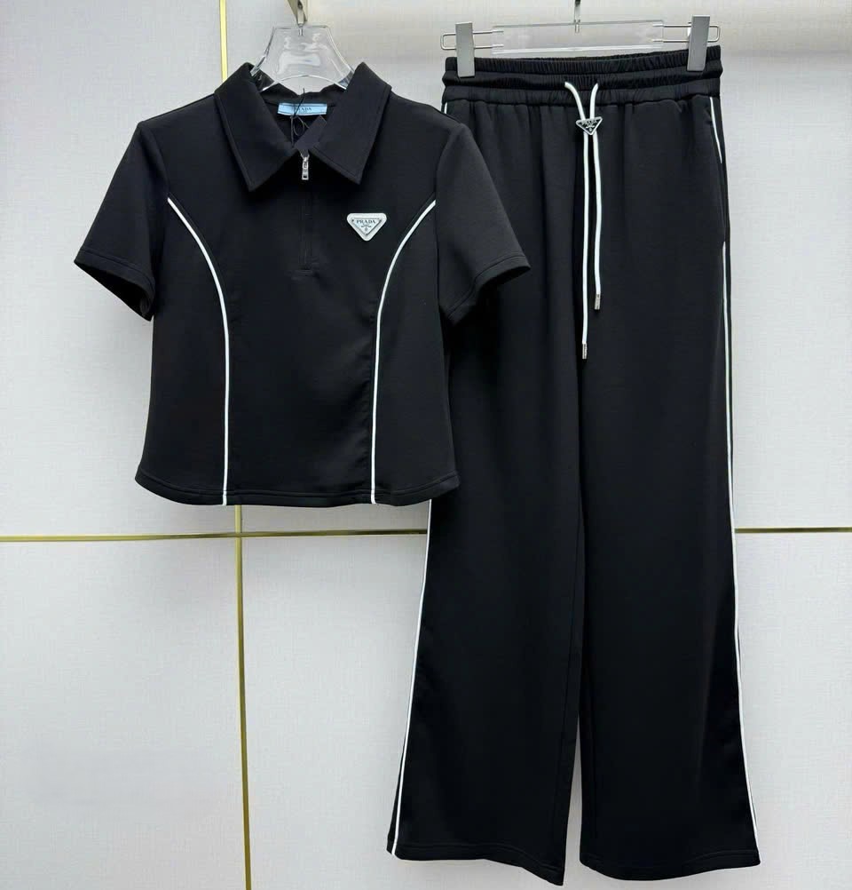 Set bộ thun áo quần dài Prada 1