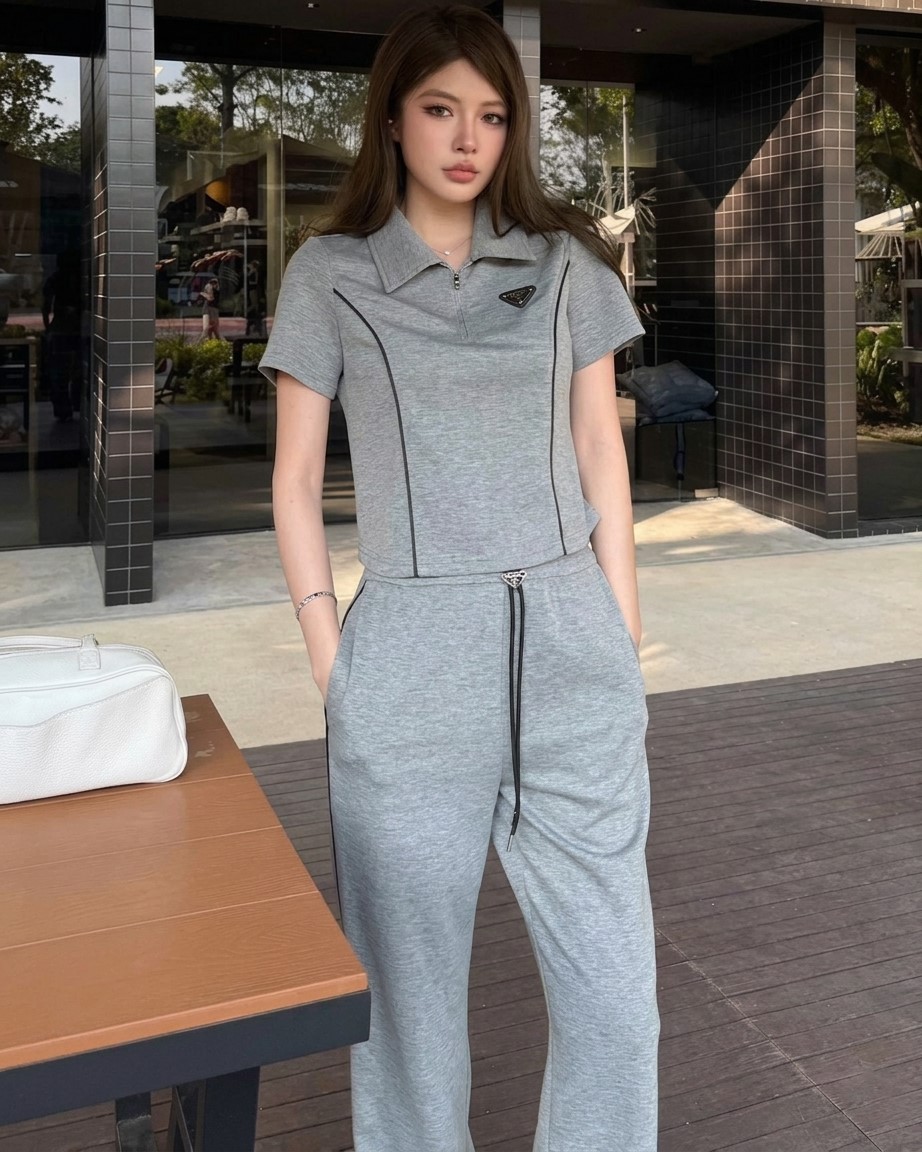 Set bộ thun áo quần dài Prada 4