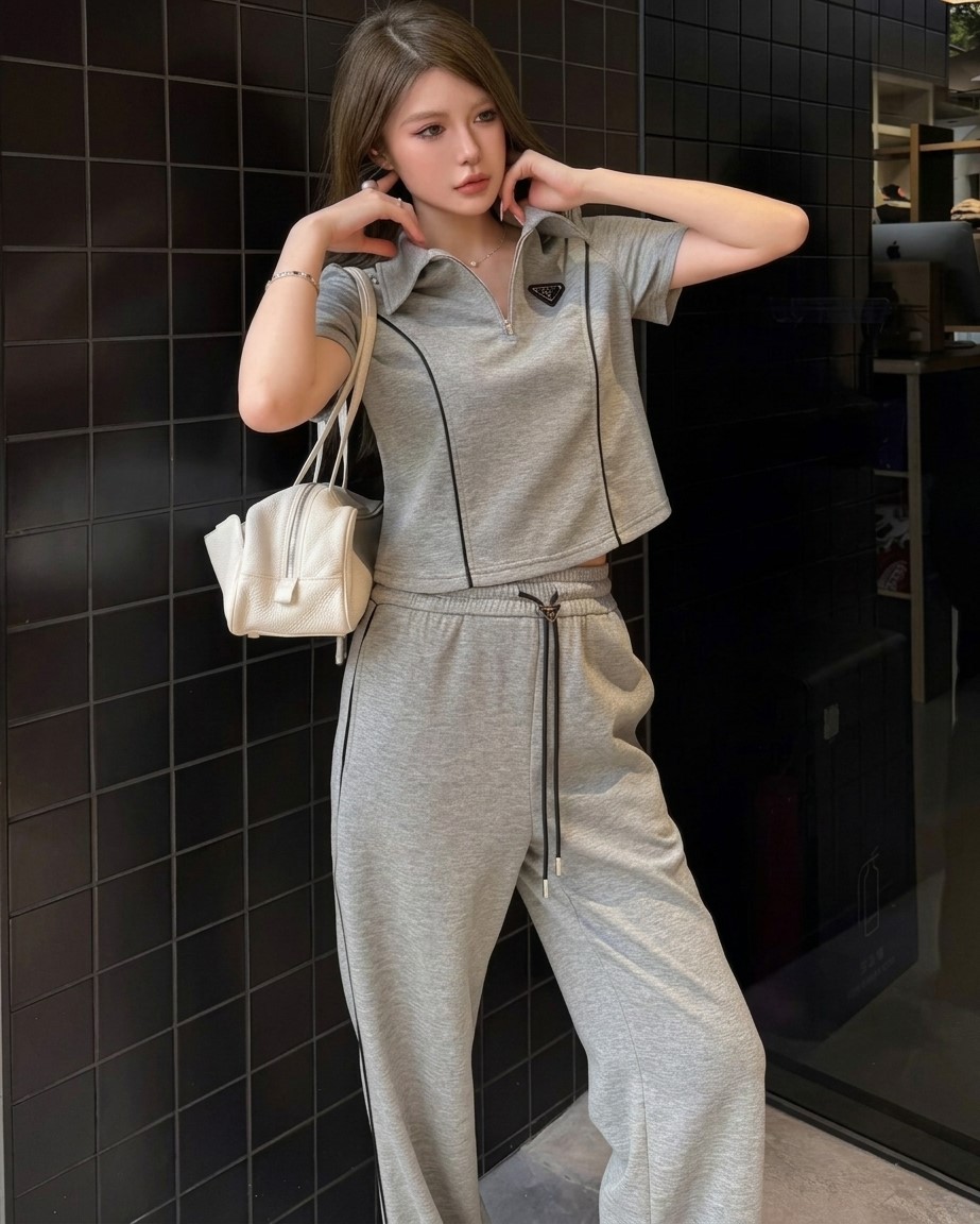 Set bộ thun áo quần dài Prada 6