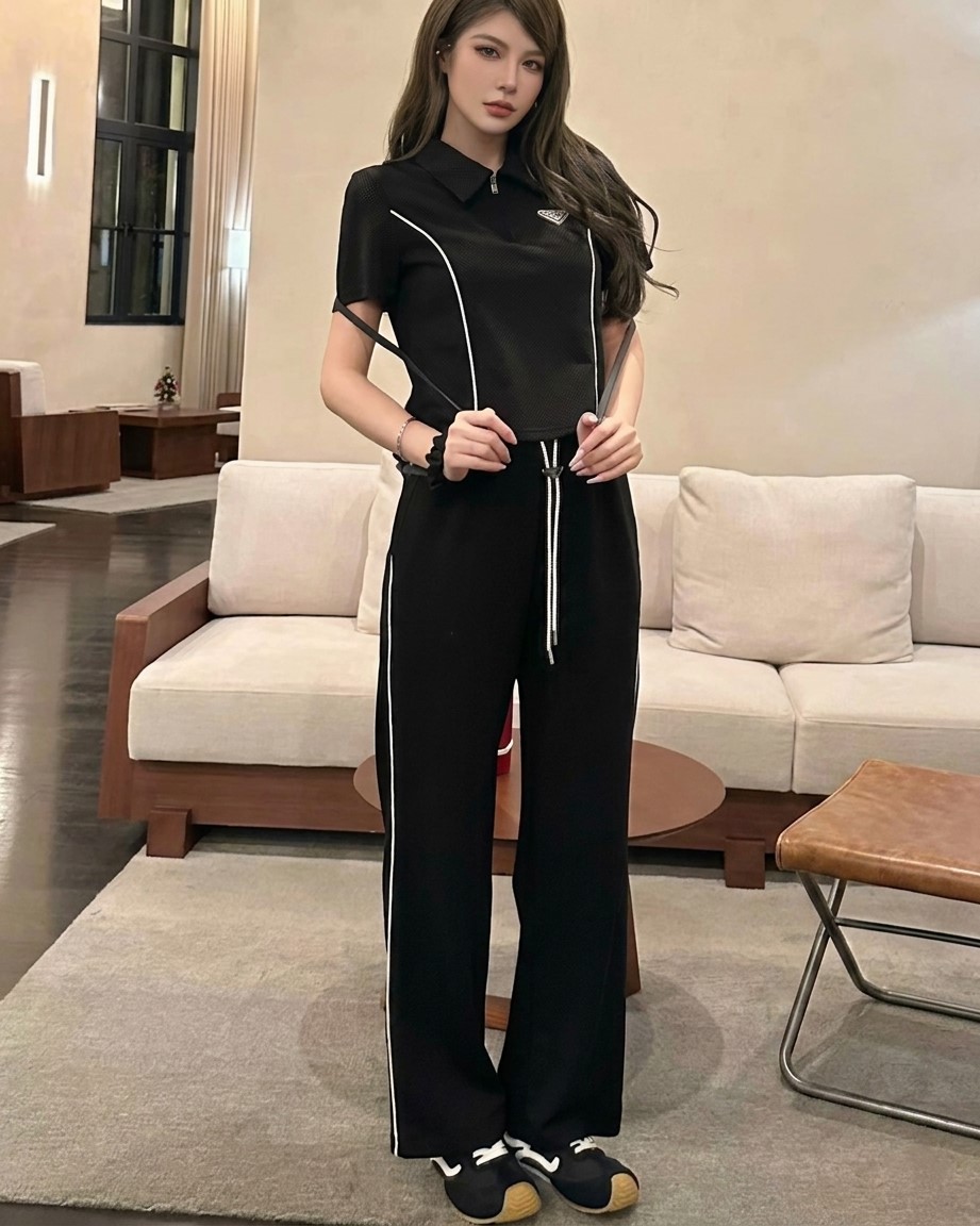 Set bộ thun áo quần dài Prada 8