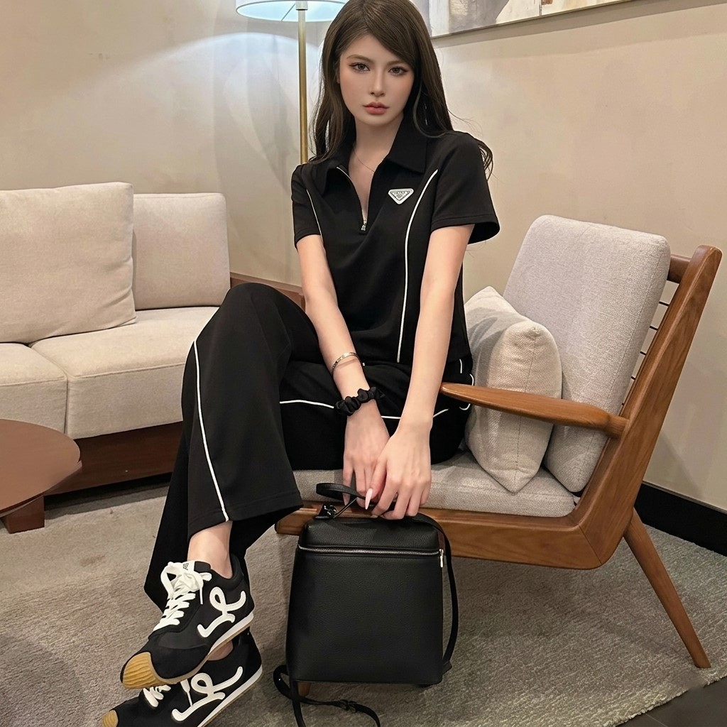 Set bộ thun áo quần dài Prada 10