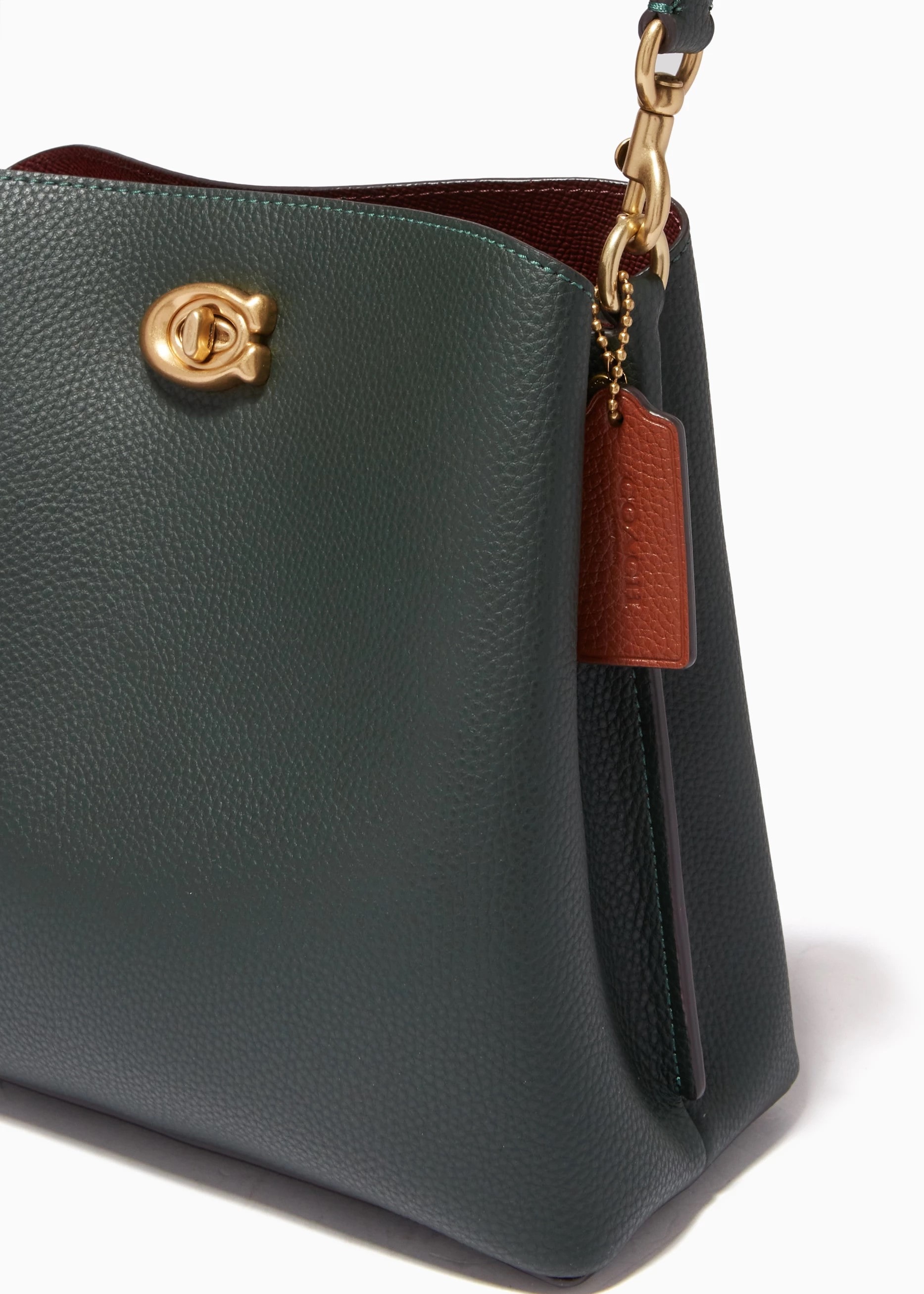 Túi đeo vai Coach Willow Bucket Bag In Colorblock Amazon Green Multi C3766 3