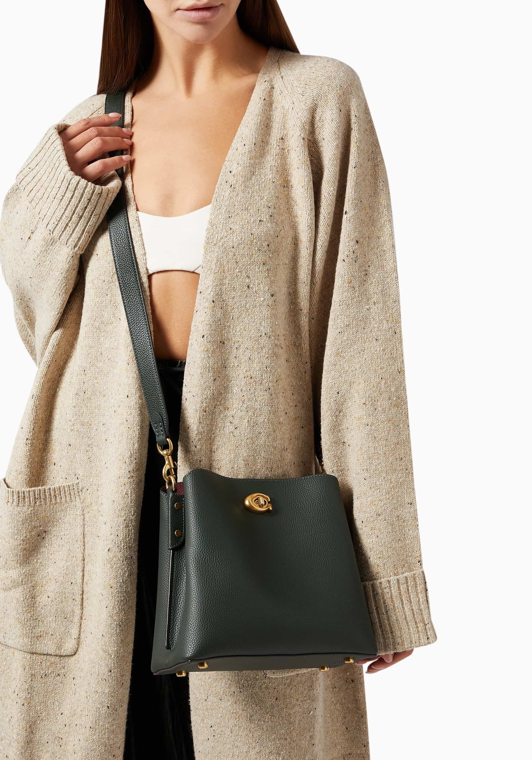 Túi đeo vai Coach Willow Bucket Bag In Colorblock Amazon Green Multi C3766 6