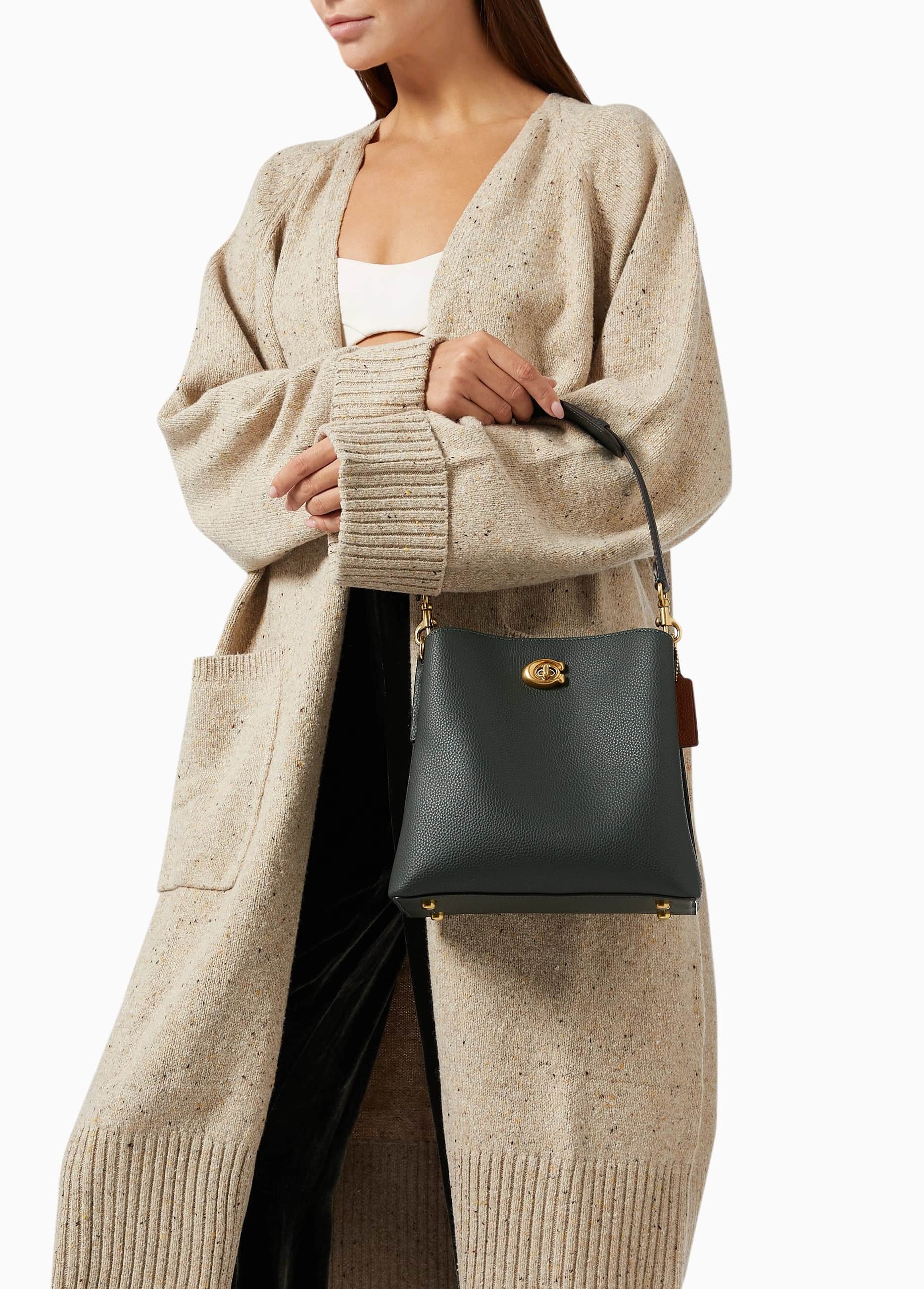Túi đeo vai Coach Willow Bucket Bag In Colorblock Amazon Green Multi C3766 8