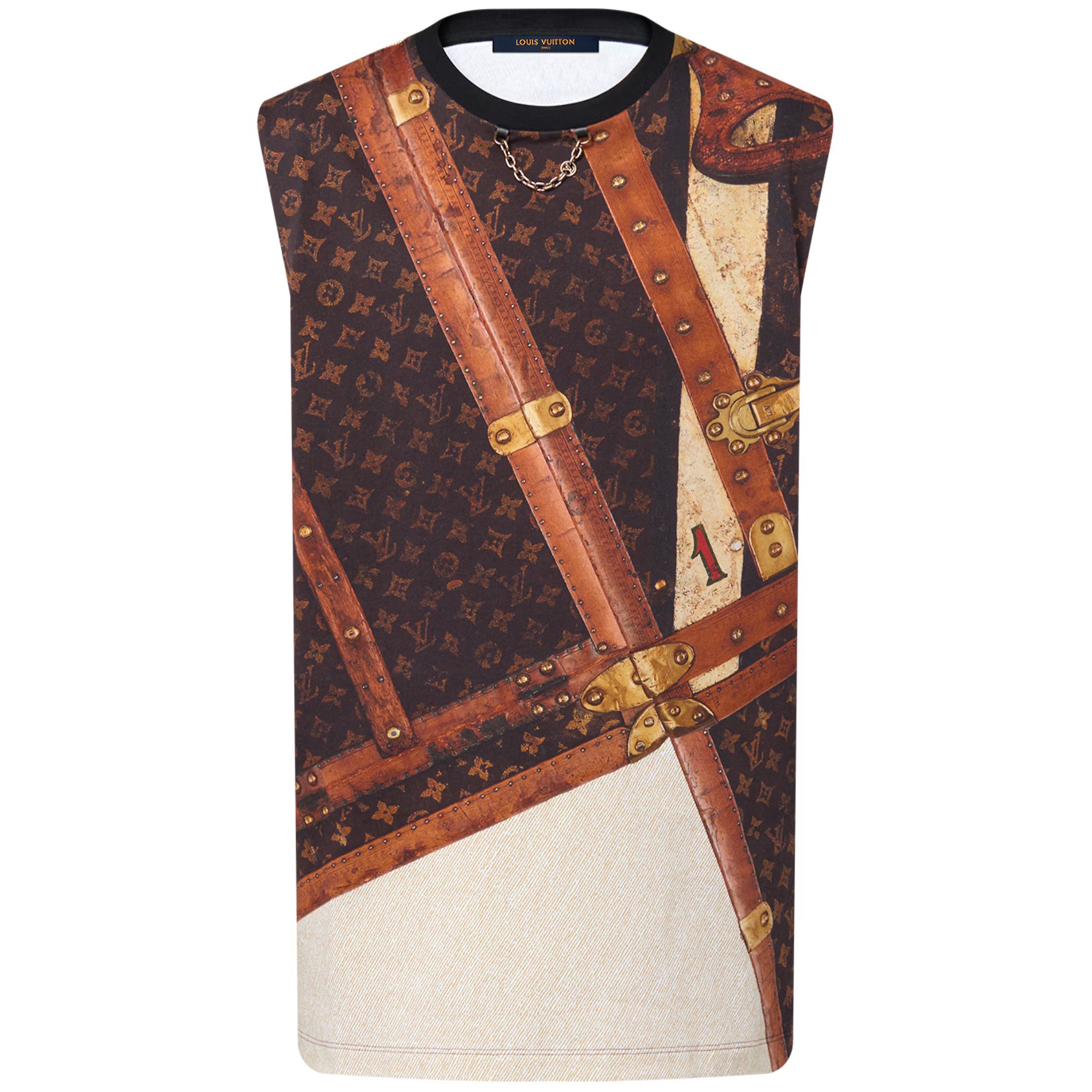 Áo đầm Louis Vuitton Sleeveless LV Trunk T-Shirt 1AGHCH 1