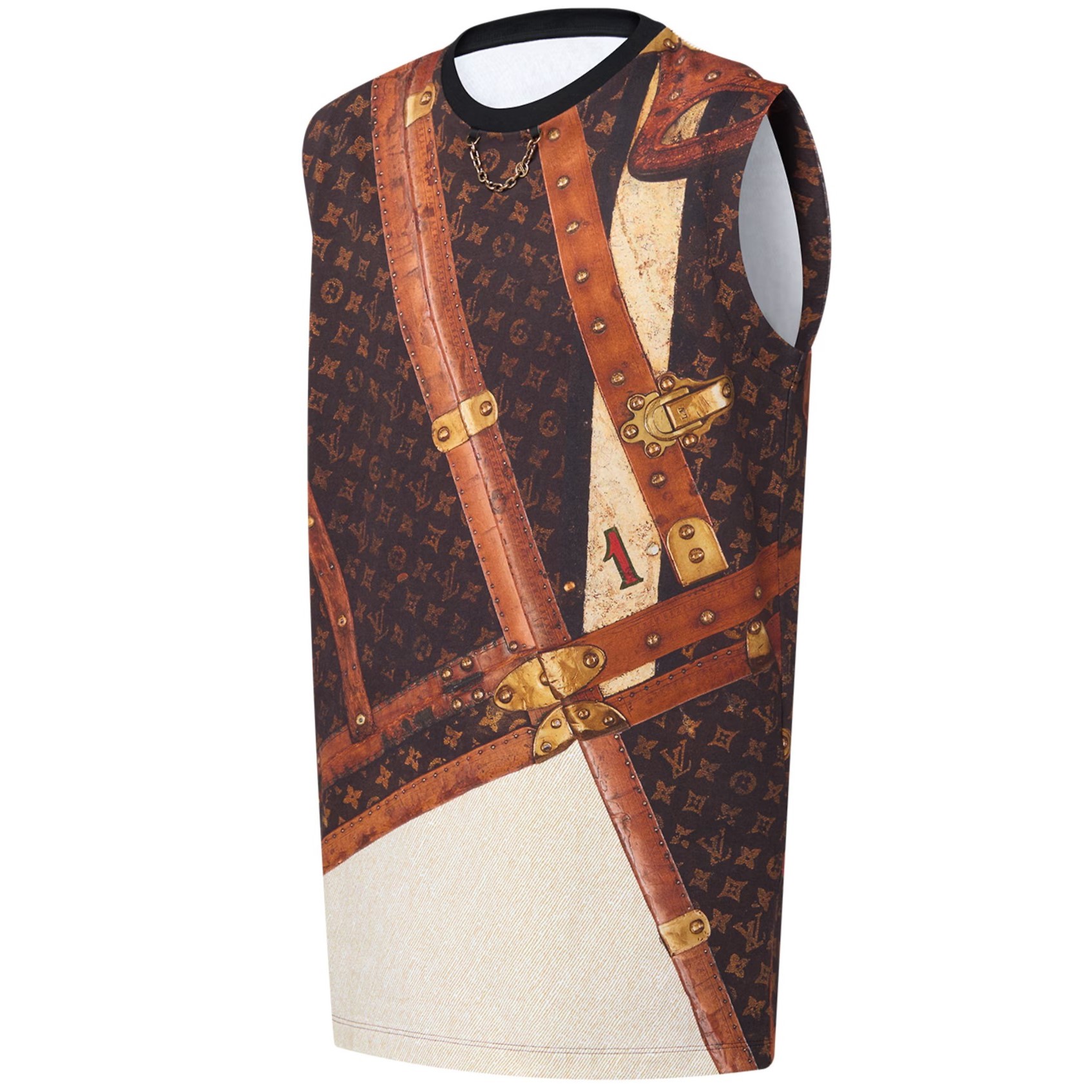 Áo đầm Louis Vuitton Sleeveless LV Trunk T-Shirt 1AGHCH 5
