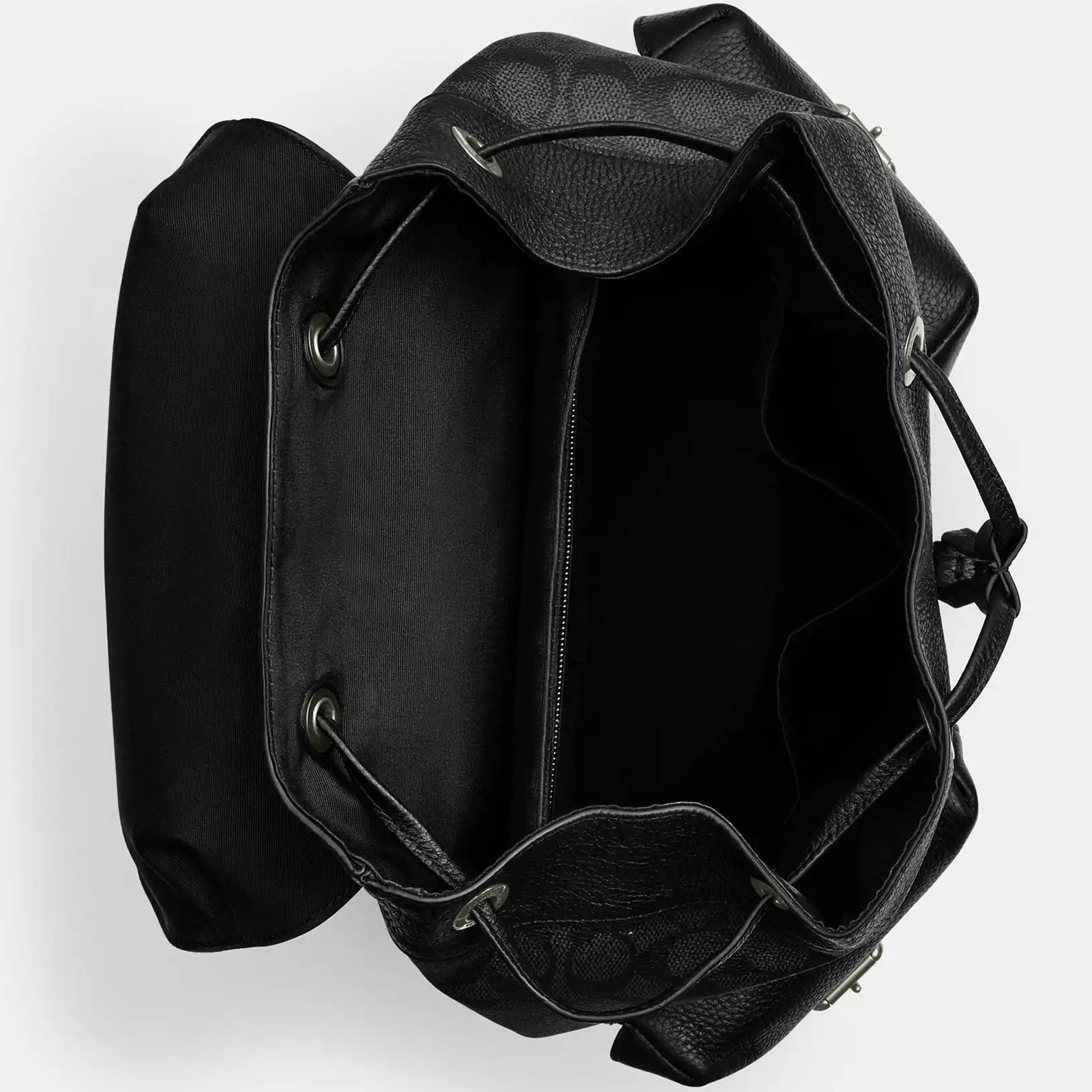 Balo Coach Warner Signature Canvas Backpack Charcoal Black CW211 1