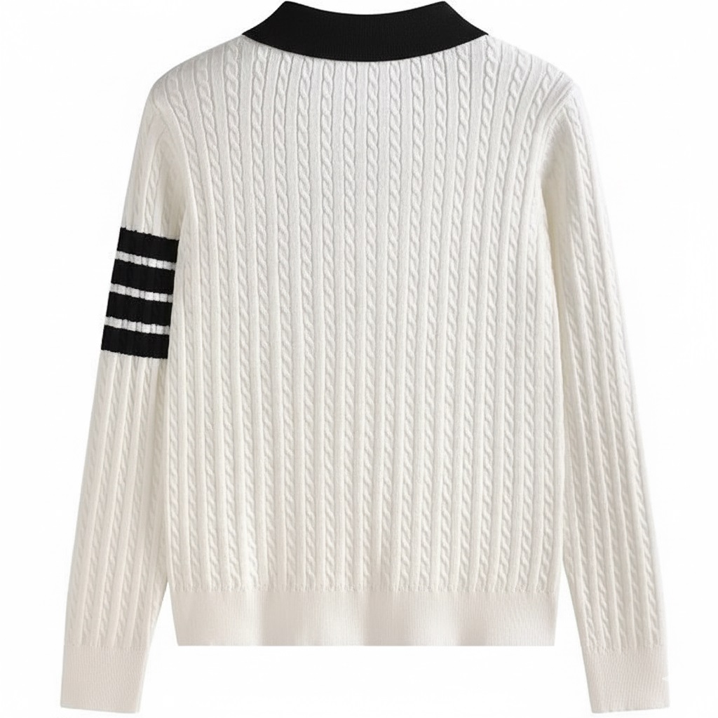 Áo len cổ nơ Thom Browne 5