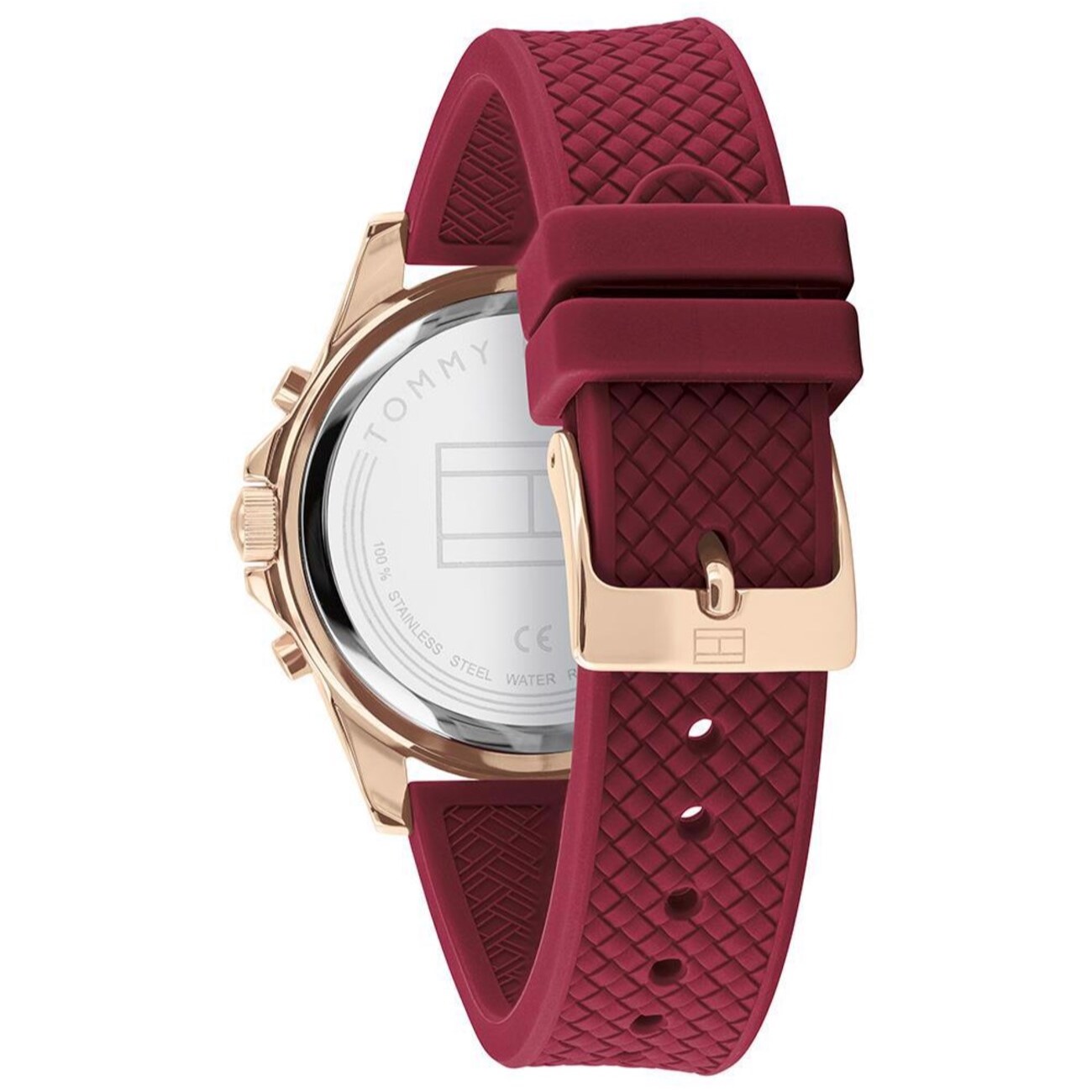 ĐỒNG HỒ NỮ TOMMY HILFIGER ROSE GOLD SPORT WATCH WITH RED SILICONE STRAP HAVEN ANALOG WATCH FOR WOMEN TH1782200W 12
