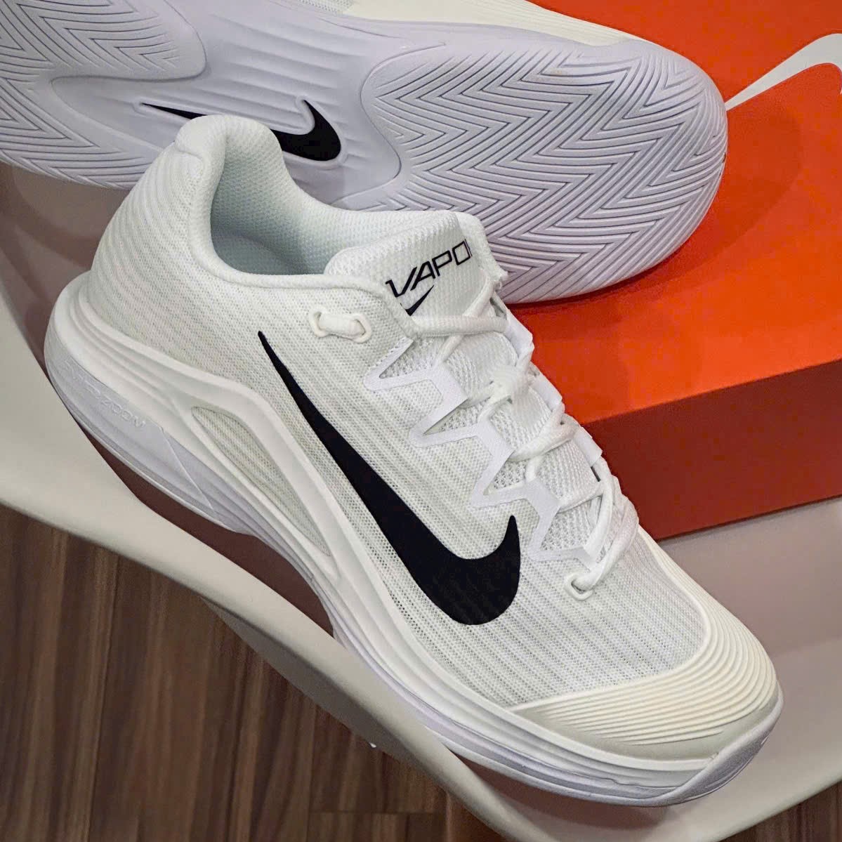 Giày Pickleball Nike Vapor 12 Hard Court Tennis Shoes Summit White FV5554-100 6