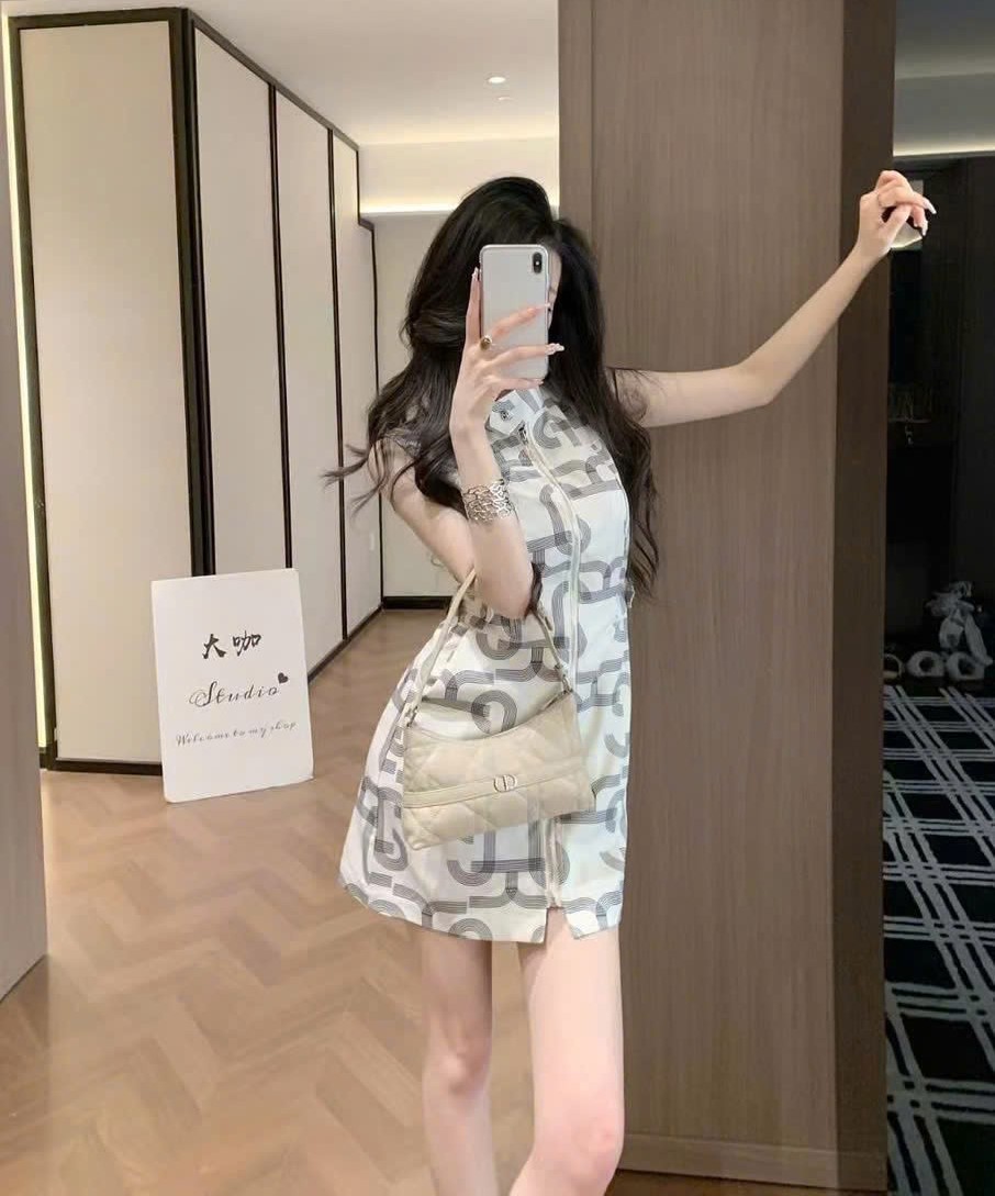 Áo đầm nữ sát nách Hermes 2