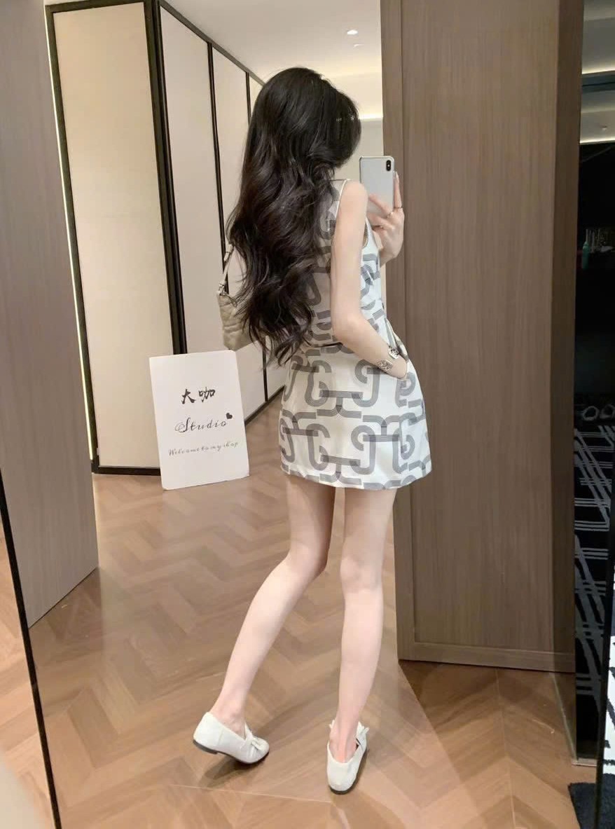 Áo đầm nữ sát nách Hermes 6