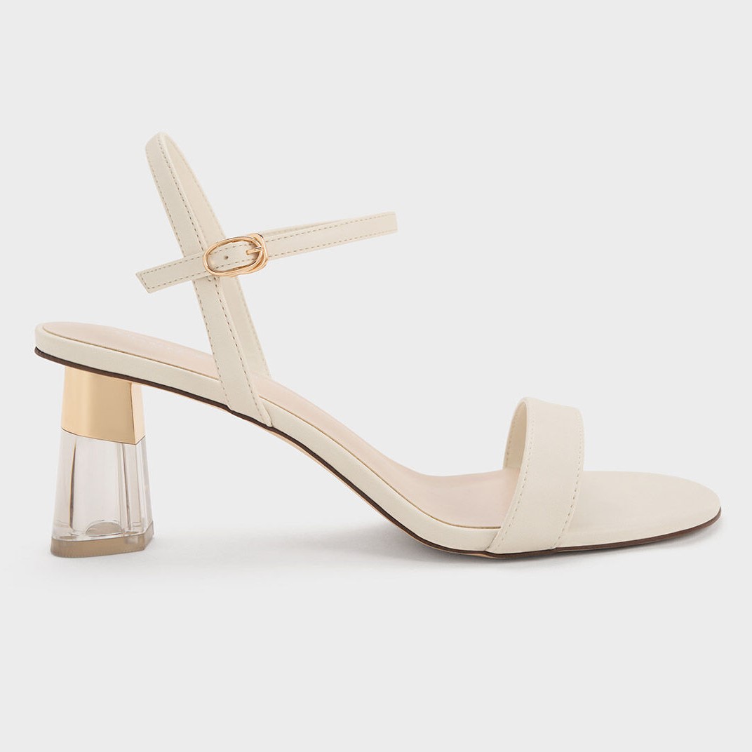 GIÀY SANDAL NỮ CHARLES AND KEITH CLEAR TRAPEZE HEEL SANDALS 14