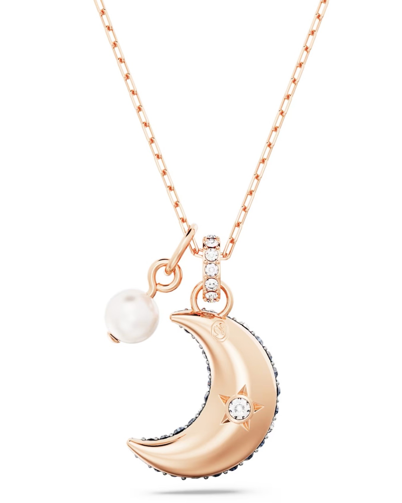 DÂY CHUYỀN SWAROVSKI LUNA PENDANT MOON MULTICOLORED ROSE GOLD-TONE PLATED 5671585 4