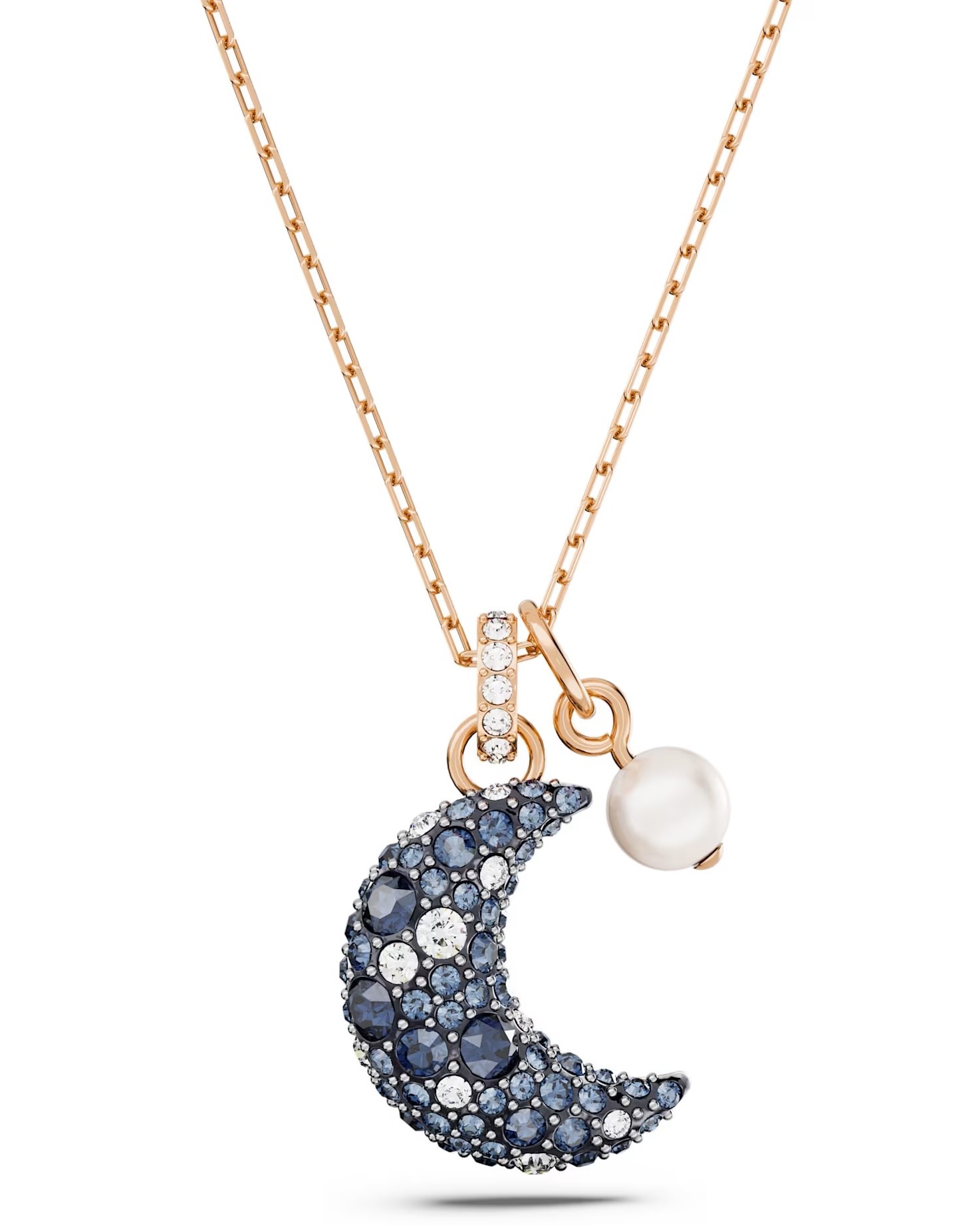 DÂY CHUYỀN SWAROVSKI LUNA PENDANT MOON MULTICOLORED ROSE GOLD-TONE PLATED 5671585 6