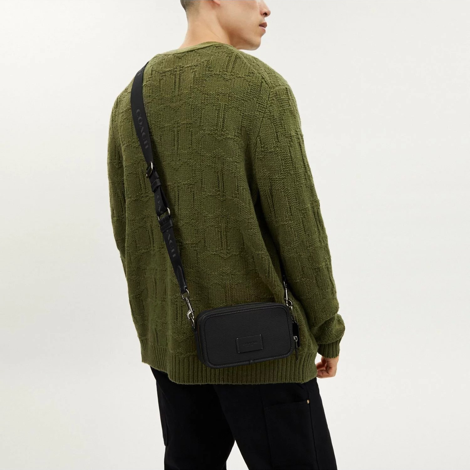 Túi Coach Nam Wyatt Crossbody Gunmetal Black CM113 4