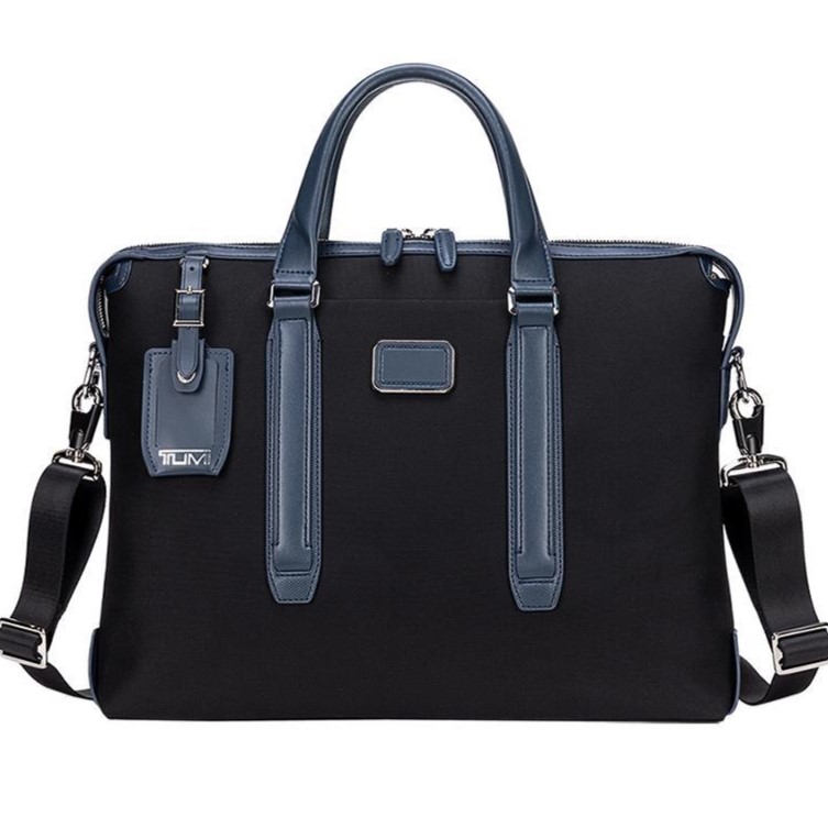 CẶP LAPTOP NAM TUMI JARVIS SLIM BRIEF BLACK NAVY 5