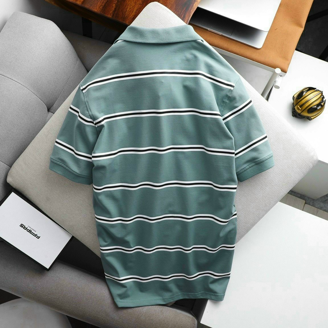ÁO THUN NAM LACOSTE SỌC NGANG CÁCH ĐIỆU | ÁO THUN CÁ SẤU DÁNG POLO 2