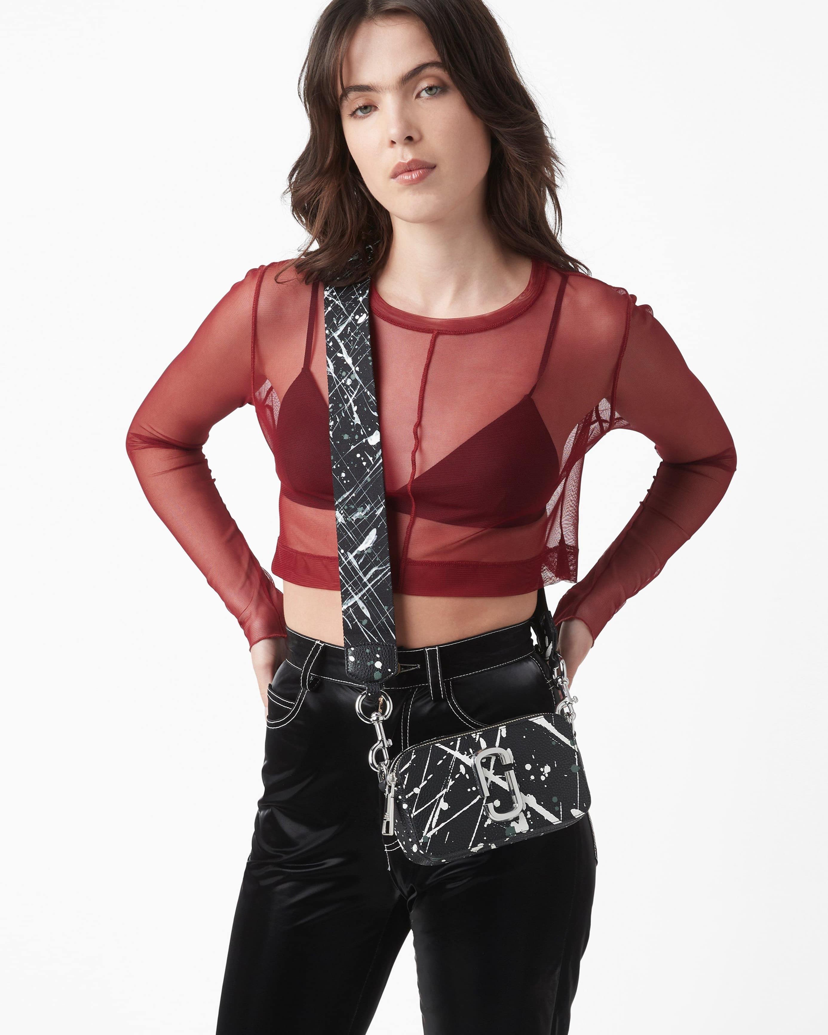 Túi Marc Jacobs Black Multi The Splatter Snapshot Printed Leather Crossbody Bag H153L01SP22 5
