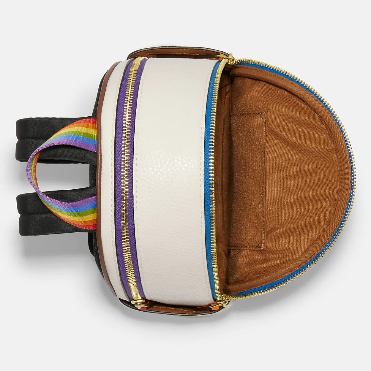 BALO HỌA TIẾT CẦU VỒNG COACH MINI COURT BACKPACK WITH RAINBOW 1